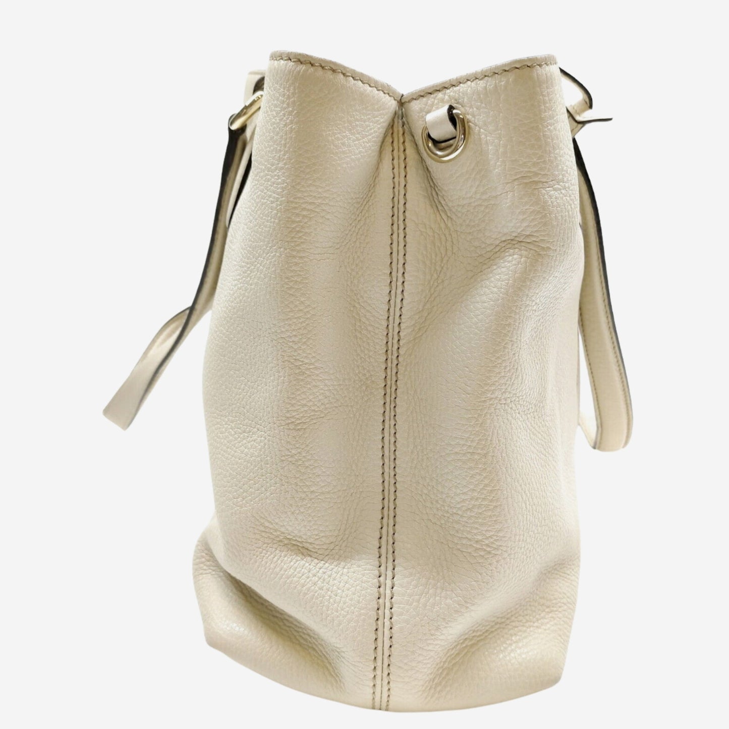 Gucci Cream/Ivory Pebbled Calfskin Soho Shoulder Bag