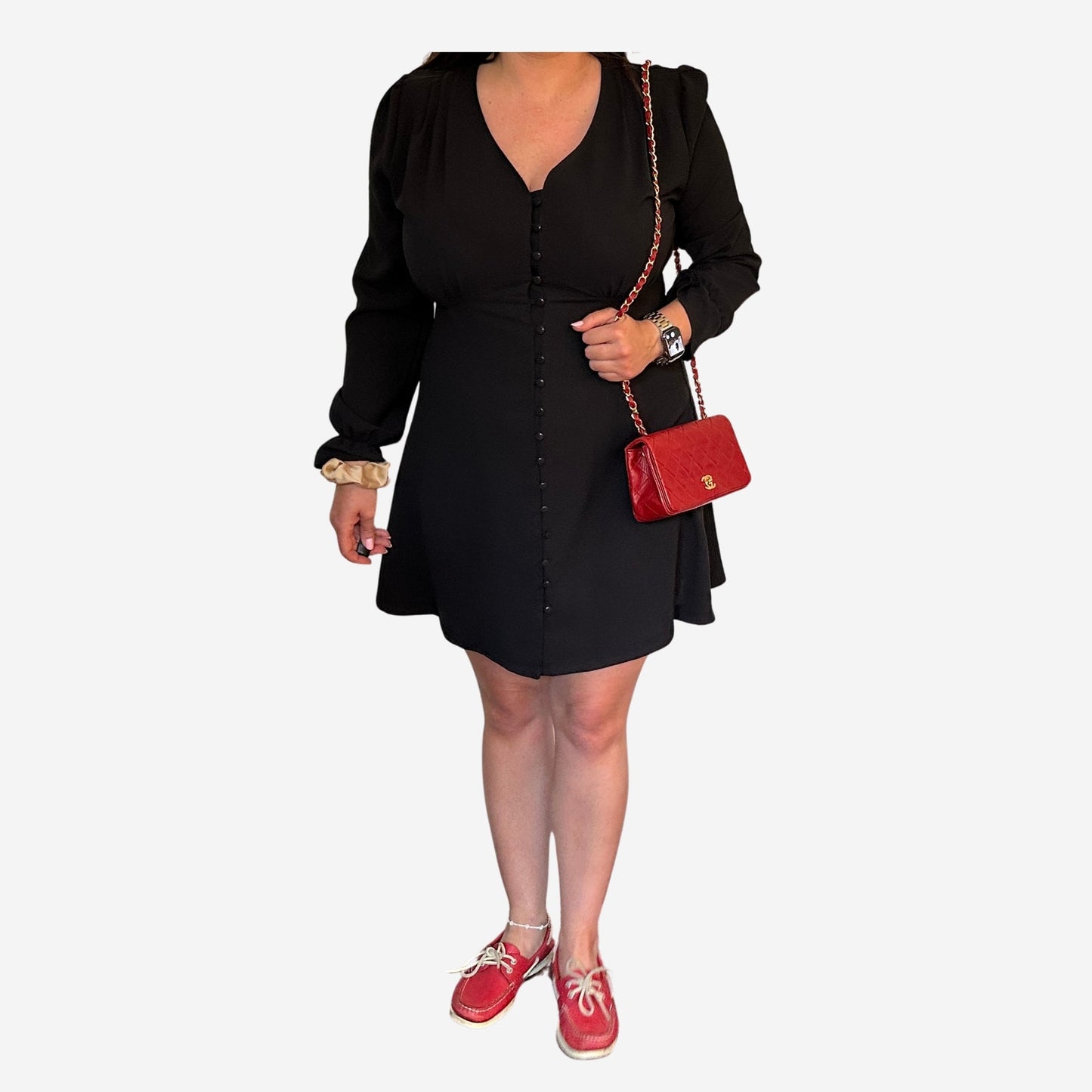 Chanel Red Lambskin Small Single Flap