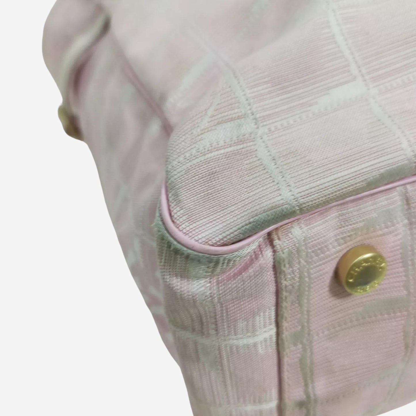 Chanel Pink Nylon Travel Line Tote Bag