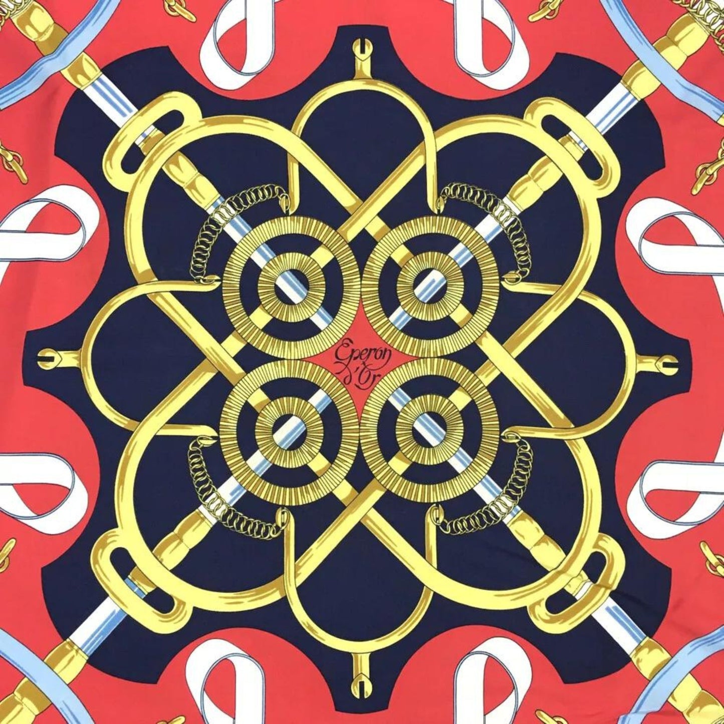 Hermes Eperon d'Or Silk Scarf, Carre 90