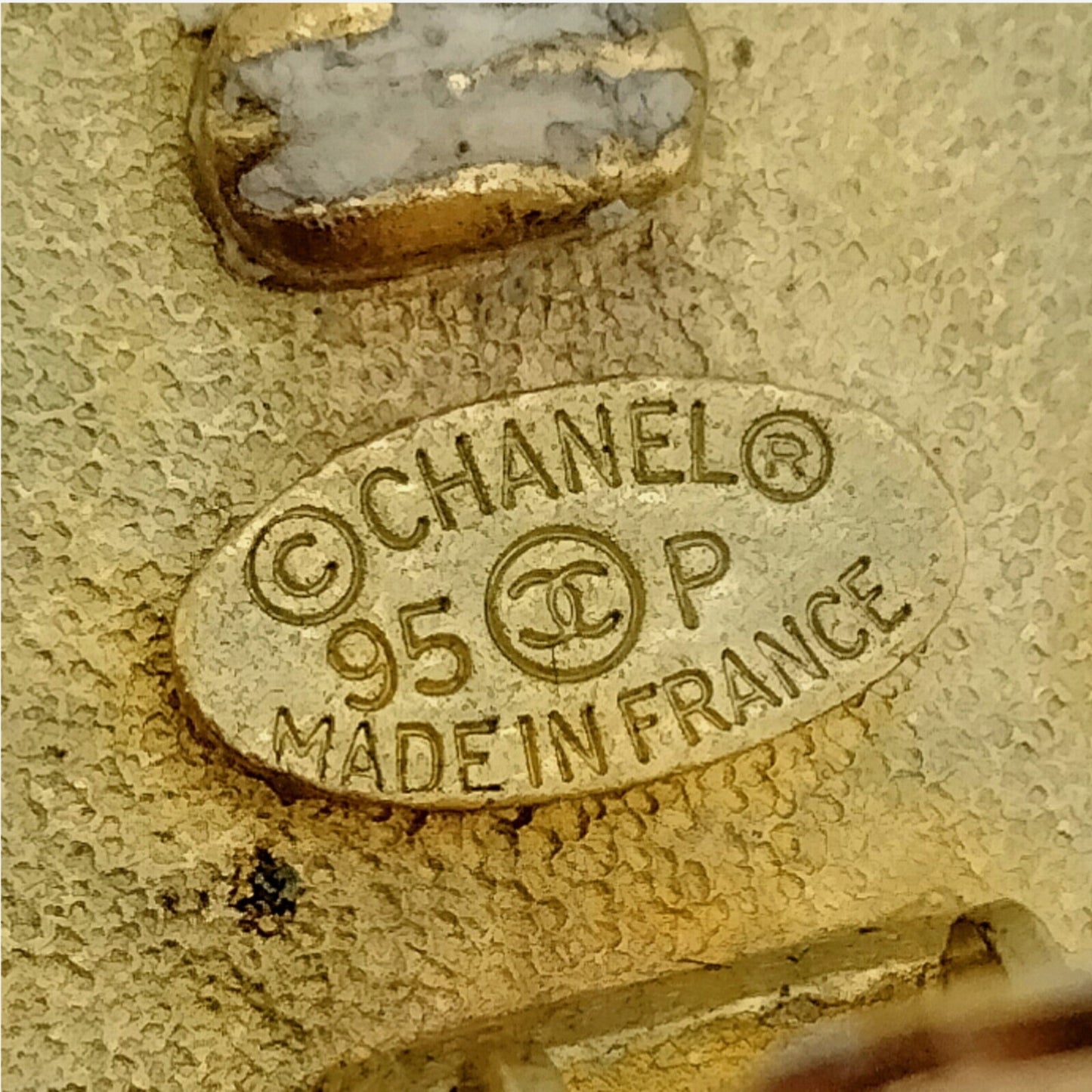 Chanel 24k Gold-Plated Black Clip-on Earrings