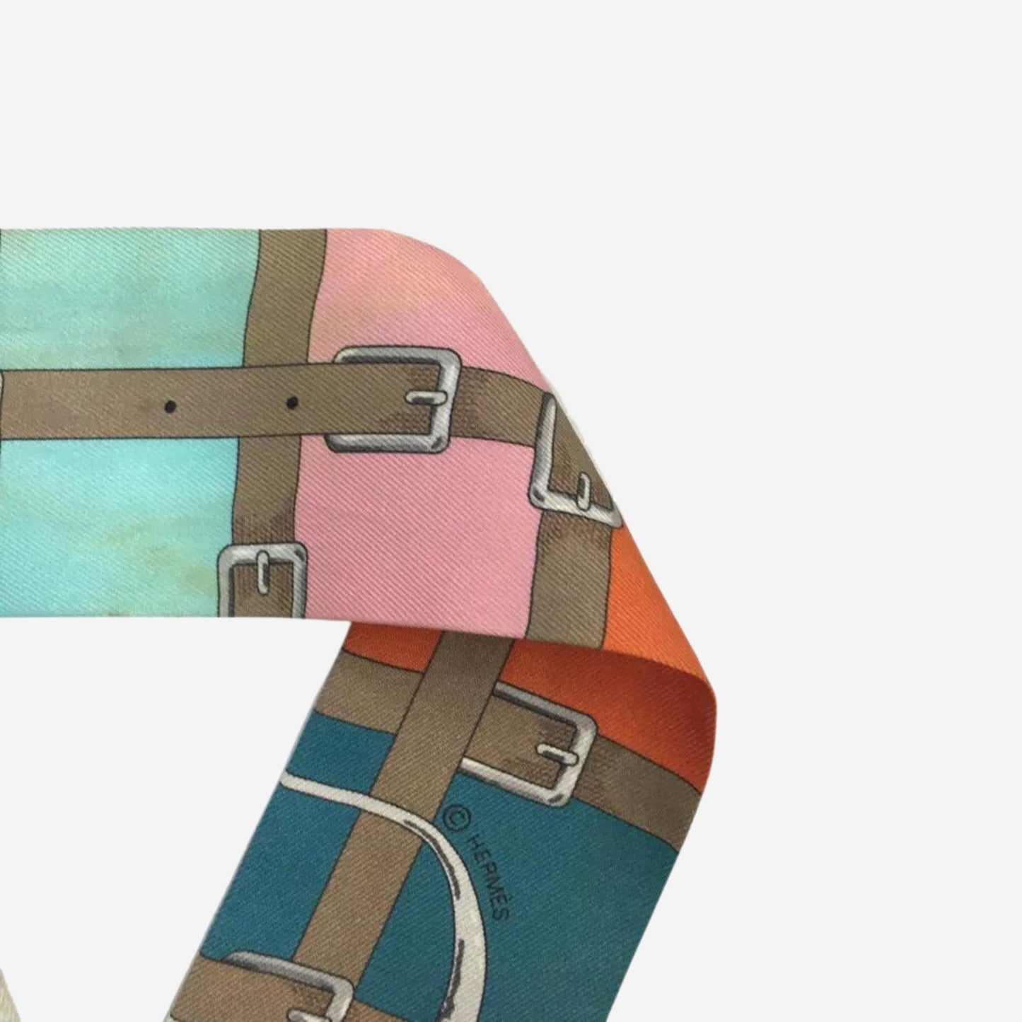 Hermes Mors a Jouets Multicolor Silk Twilly