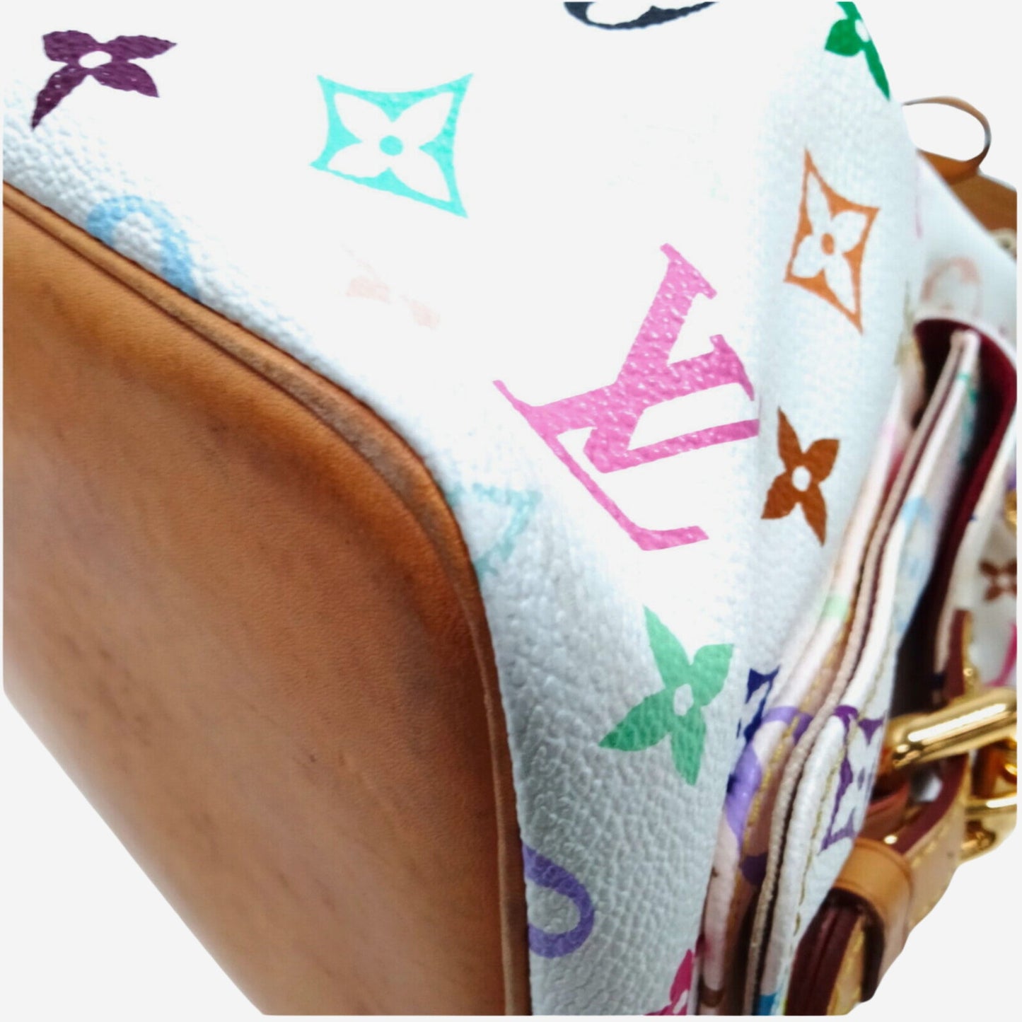 Louis Vuitton White Murakami Multicolor Petit Noe Bucket Bag