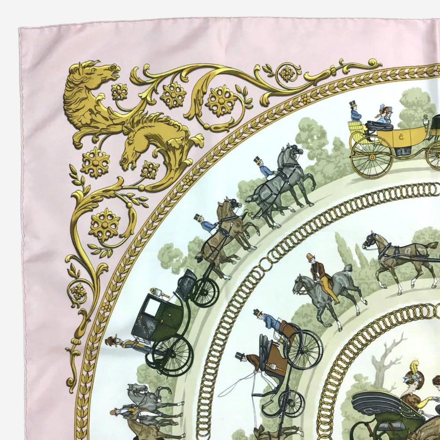 Hermes La Promenade de Longchamps Silk Scarf, Carre 90