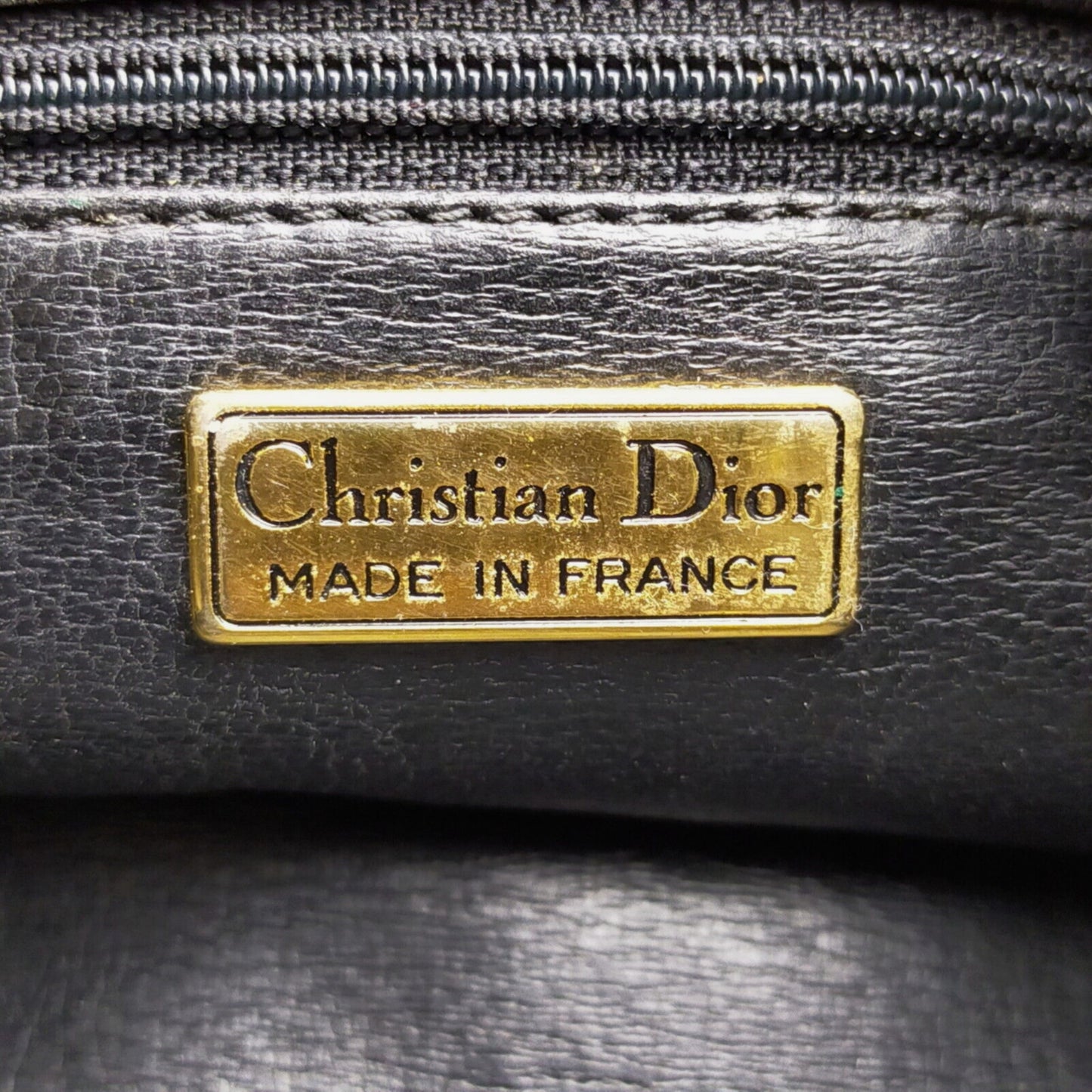 Christian Dior Black Pebbled Leather Crossbody Bucket Bag