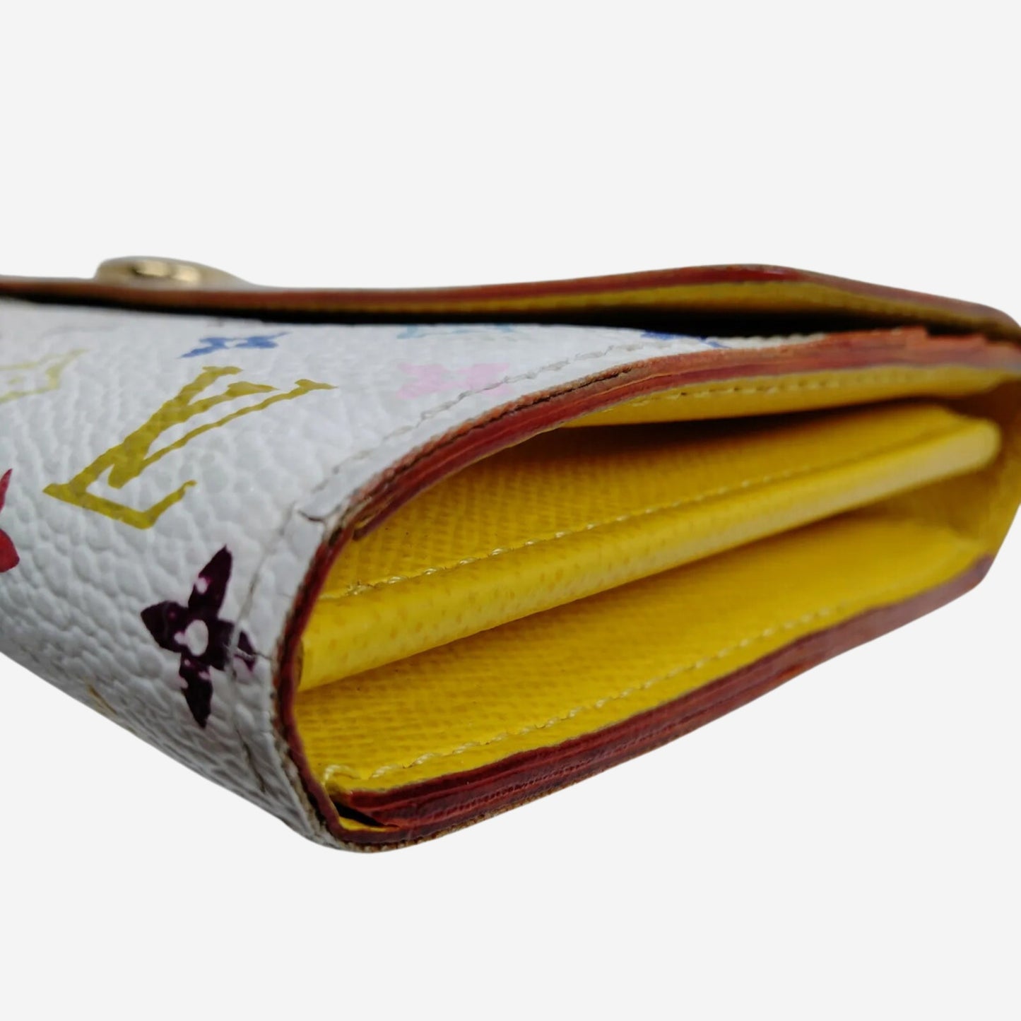 Louis Vuitton White Sarah Portefeuille Murakami Monogram Multicolor Wallet