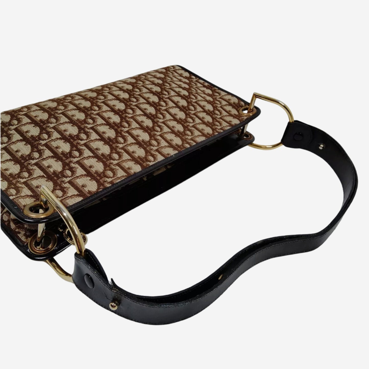 Christian Dior Brown Monogram Trotter Shoulder Bag