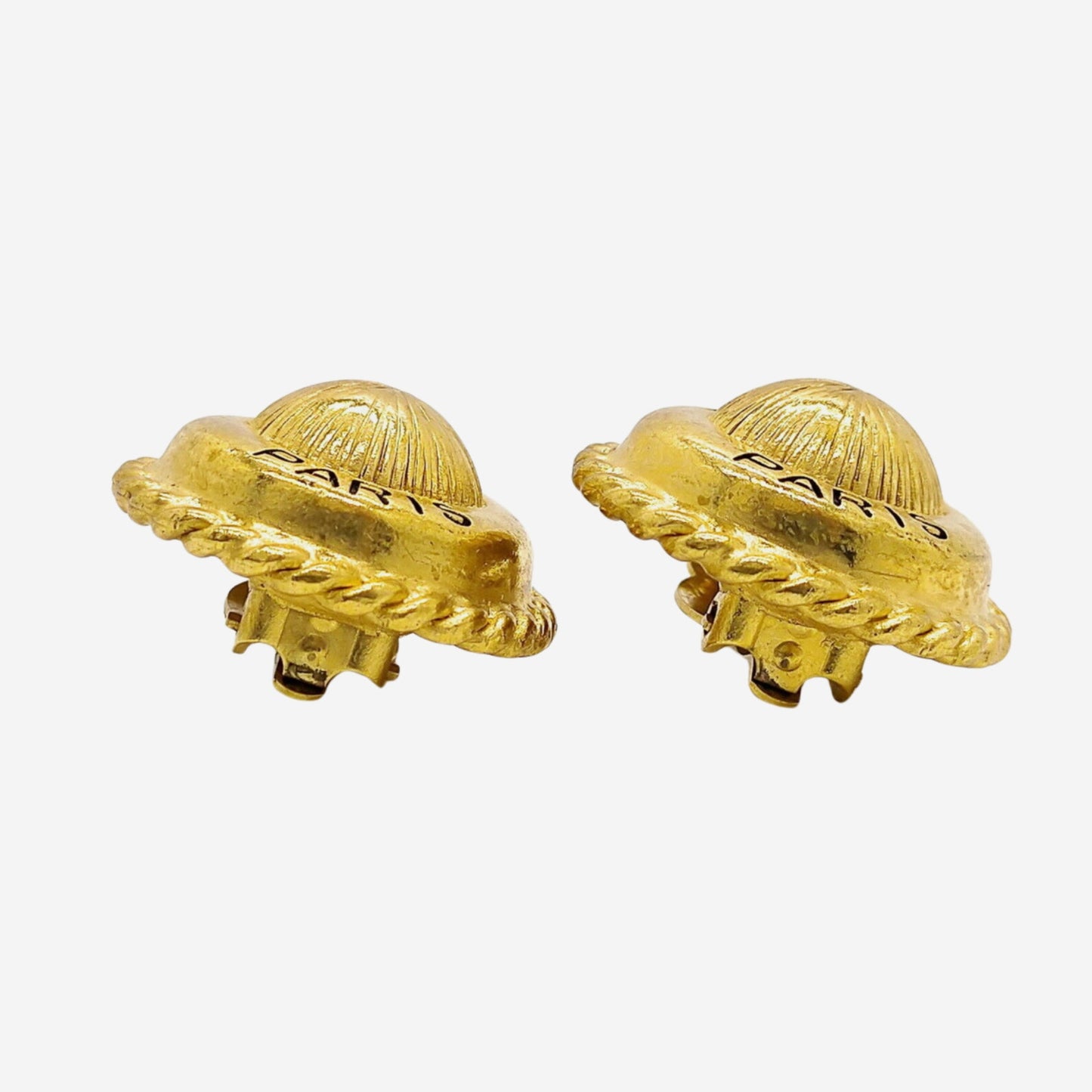 Chanel 24k Gold-Plated Clip-on Earrings