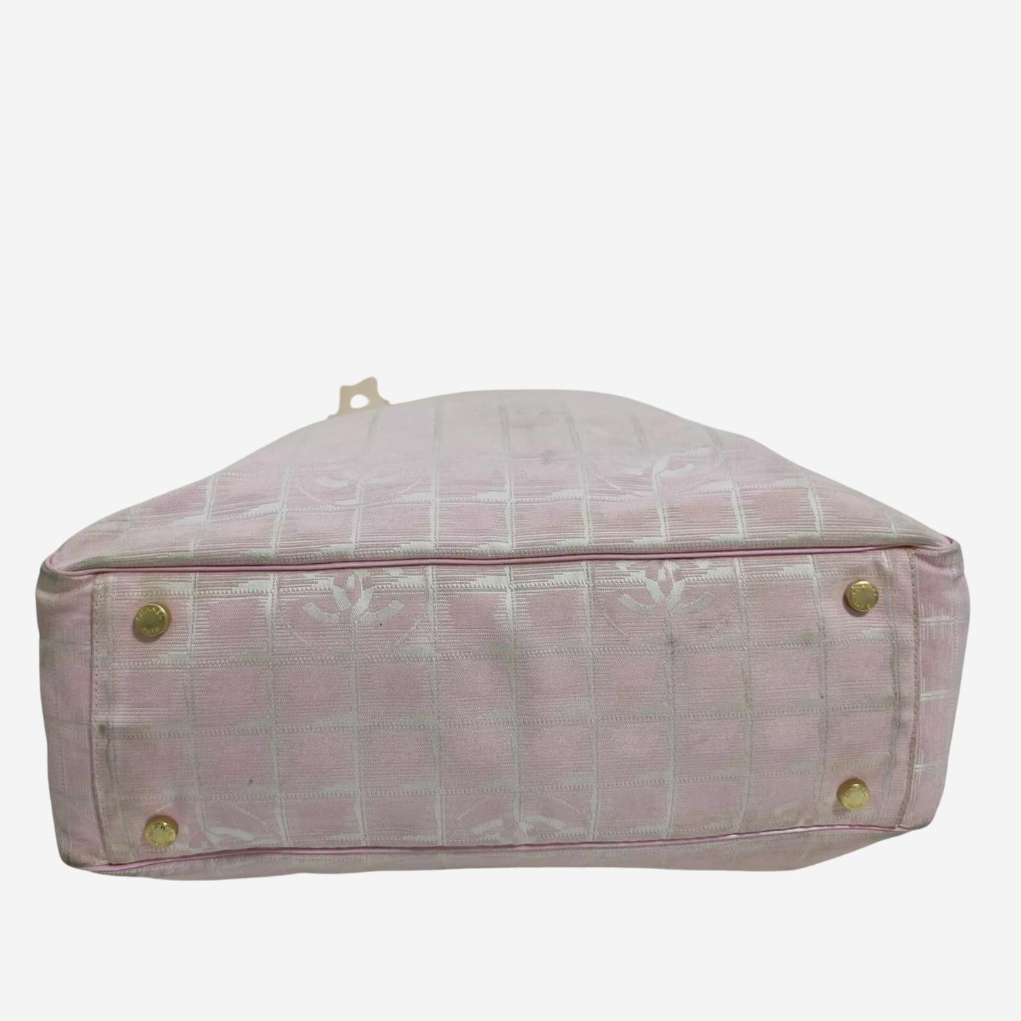 Chanel Pink Nylon Travel Line Tote Bag