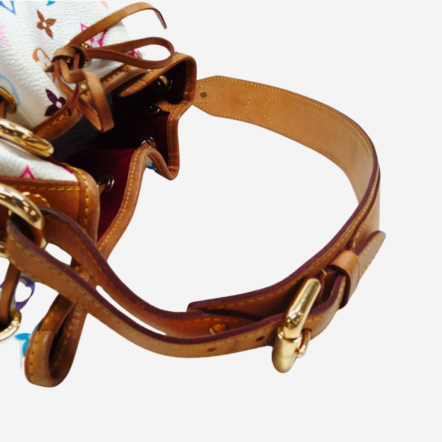 Louis Vuitton White Murakami Multicolor Petit Noe Bucket Bag