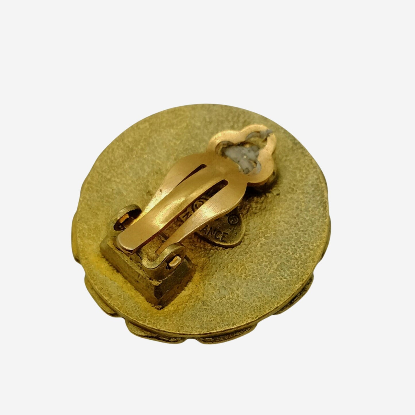 Chanel 24k Gold-Plated Black Clip-on Earrings