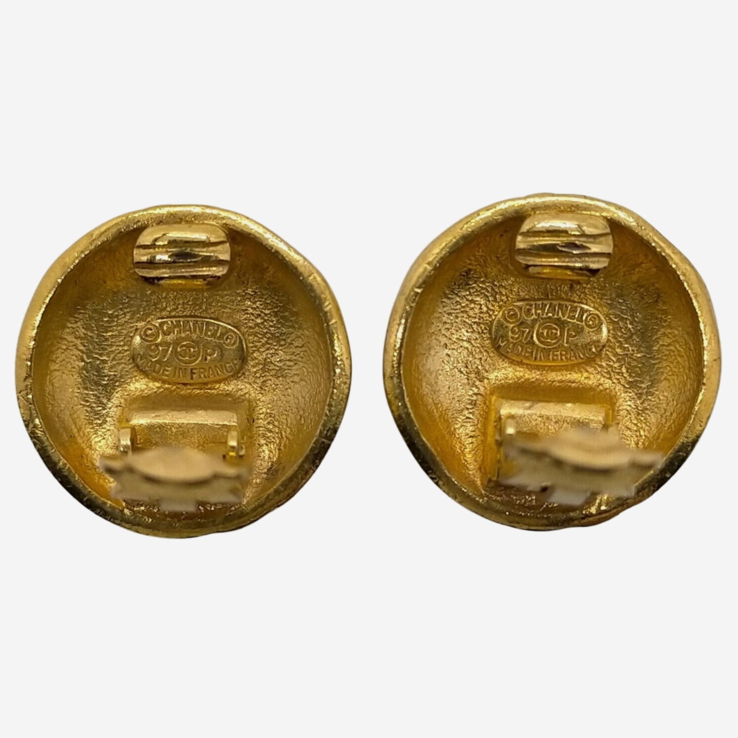 Chanel 24k Gold-Plated Clip-on Earrings