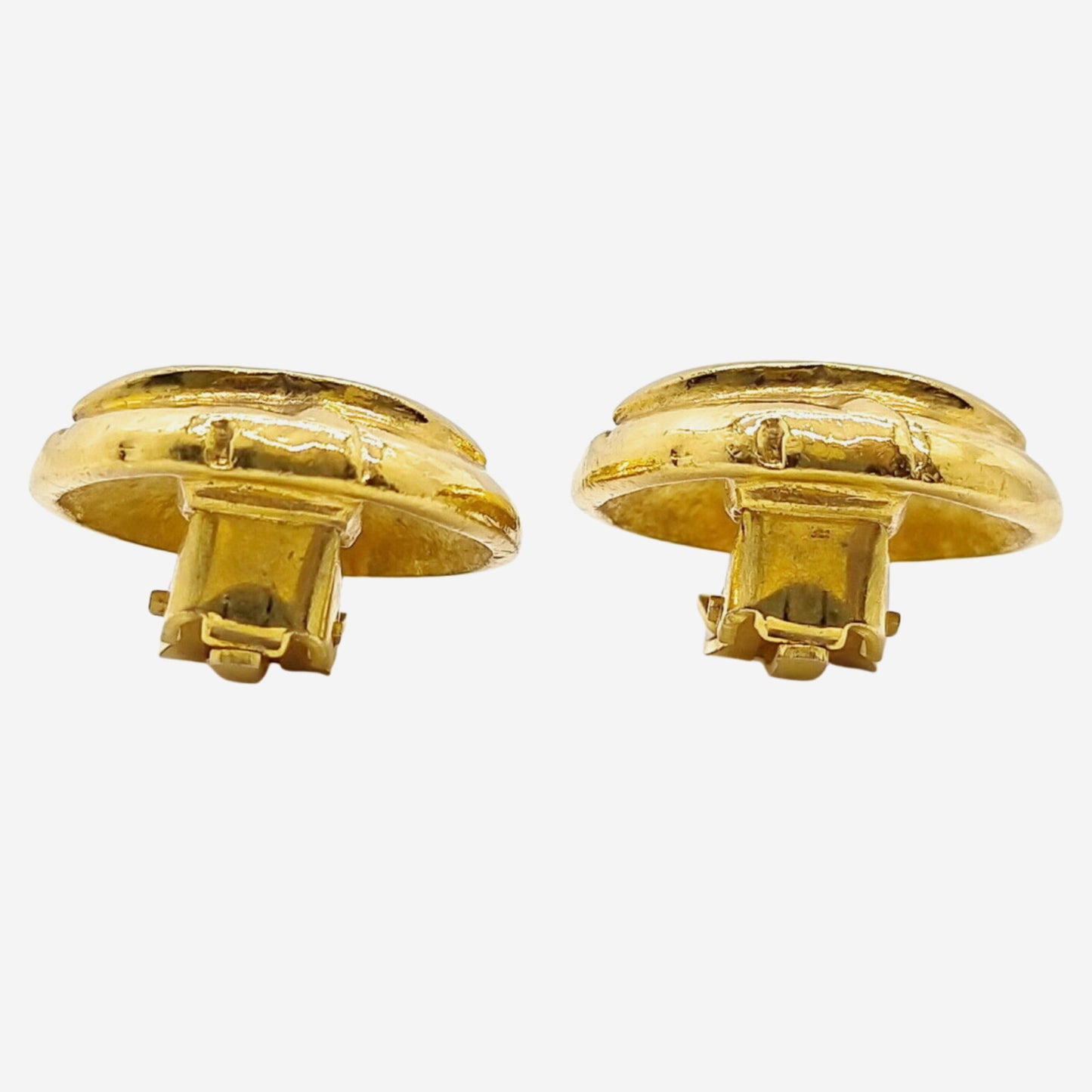 Chanel 24k Gold-Plated Clip-on Earrings
