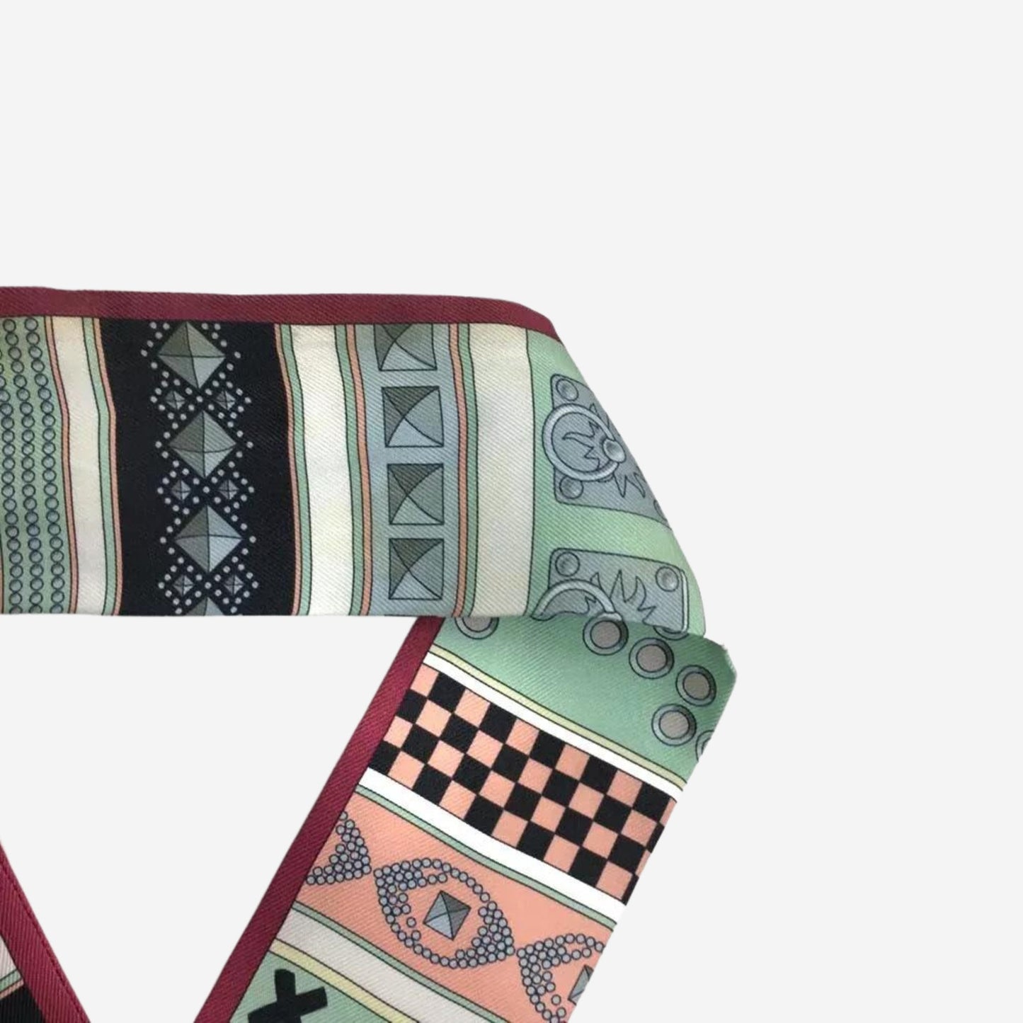 Hermes Colliers de Chiens Multicolor Silk Twilly