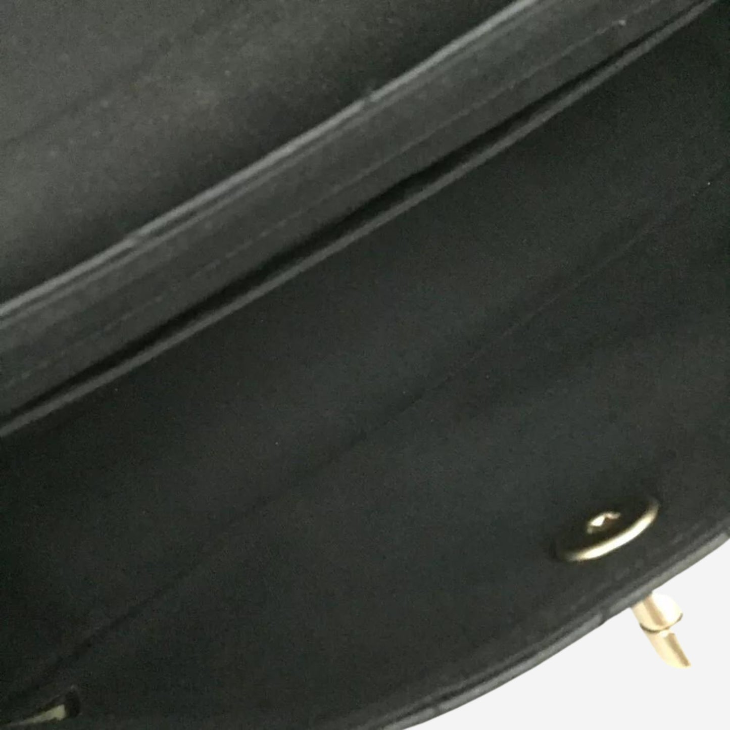 Chanel Black Chevron V Stitch East/West CC Turnlock Lambskin Chain Shoulder Bag