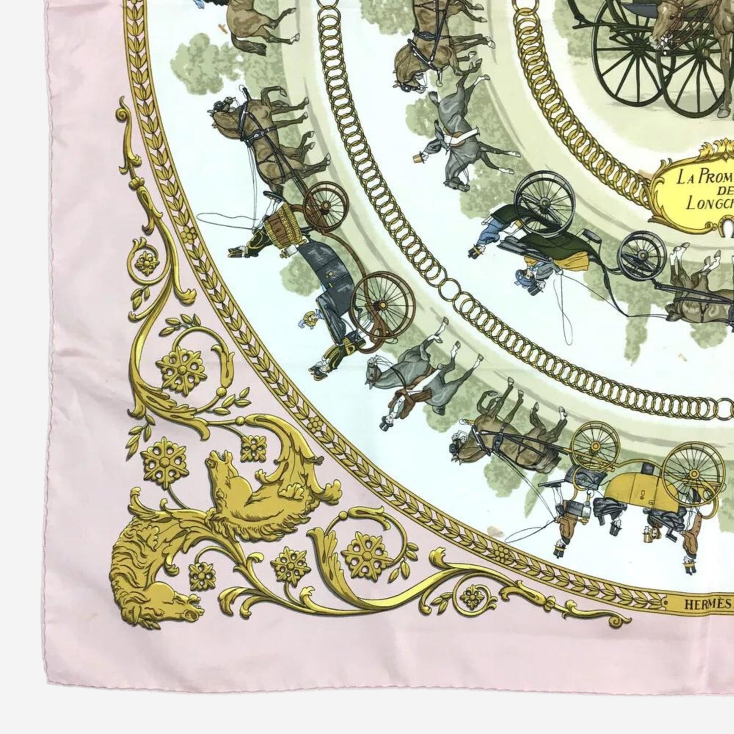 Hermes La Promenade de Longchamps Silk Scarf, Carre 90