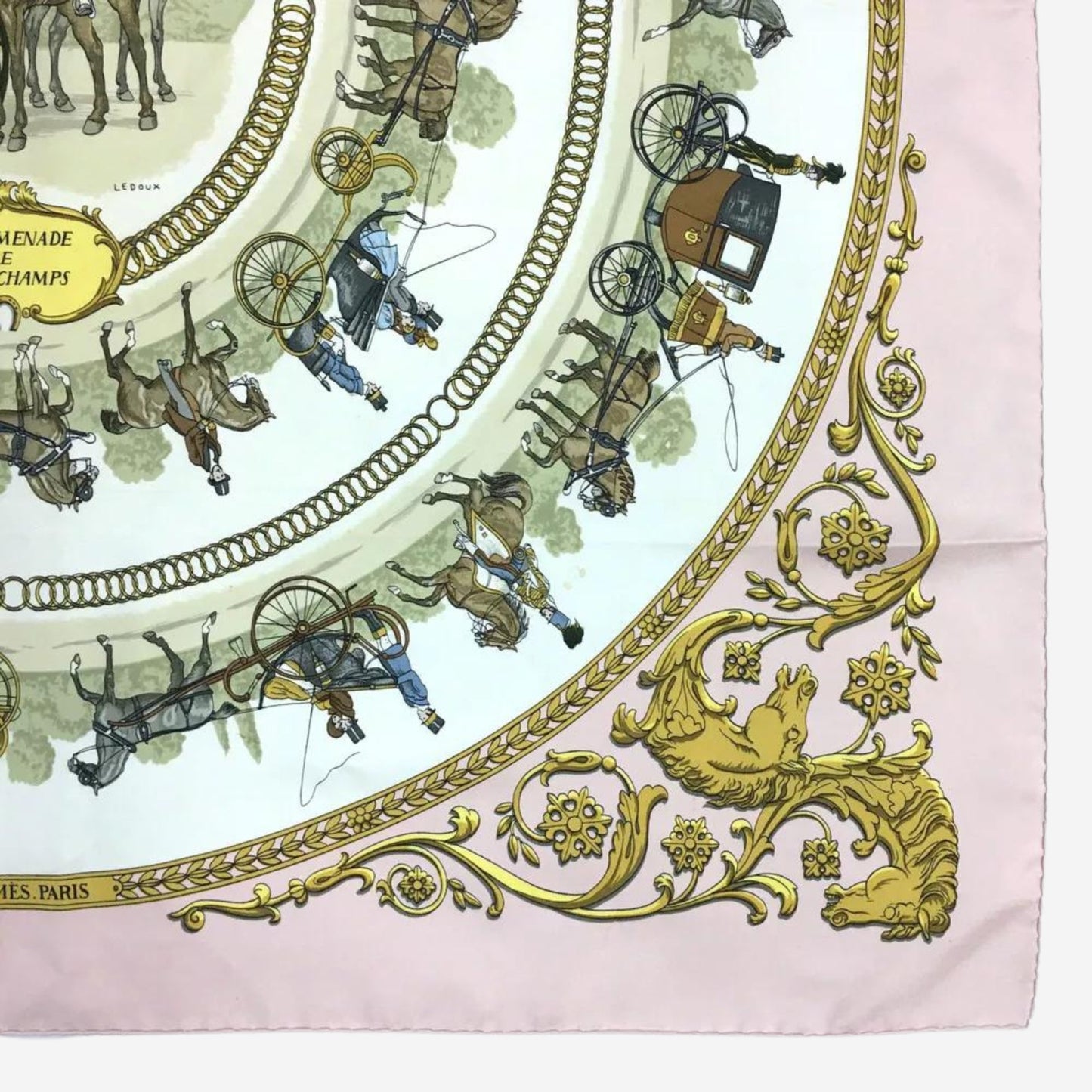 Hermes La Promenade de Longchamps Silk Scarf, Carre 90