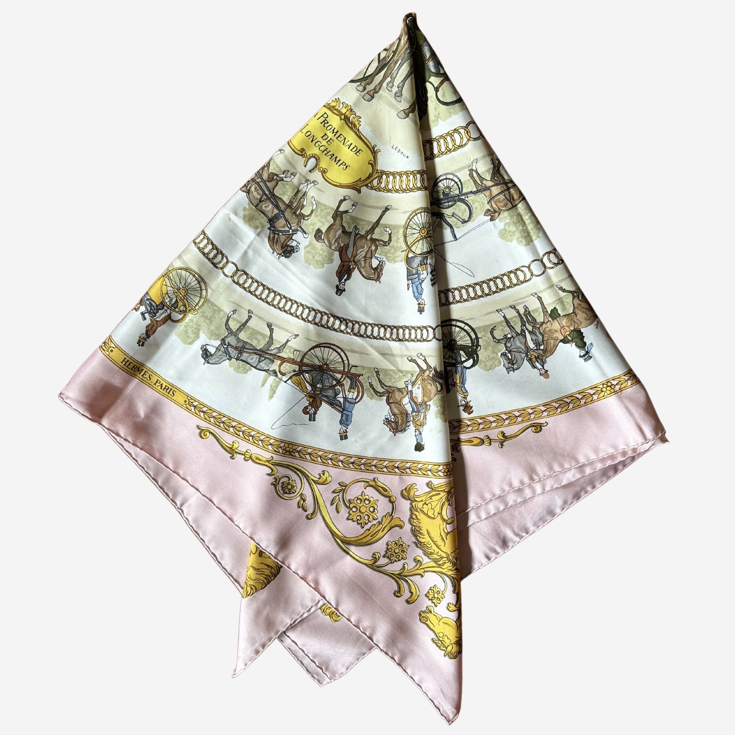 Hermes La Promenade de Longchamps Silk Scarf, Carre 90