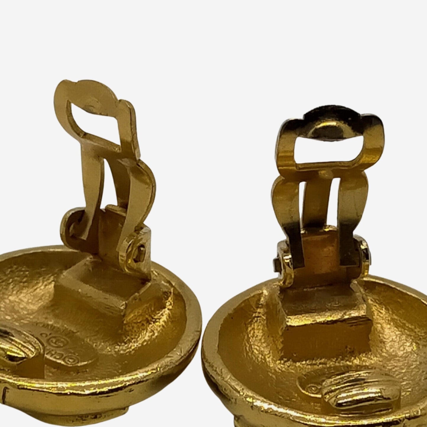 Chanel 24k Gold-Plated Clip-on Earrings