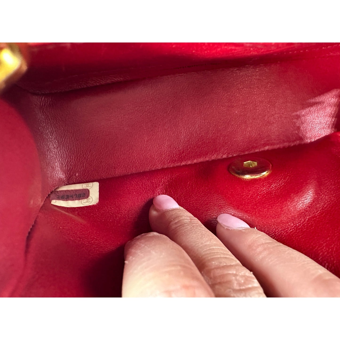 Chanel Red Lambskin Small Single Flap