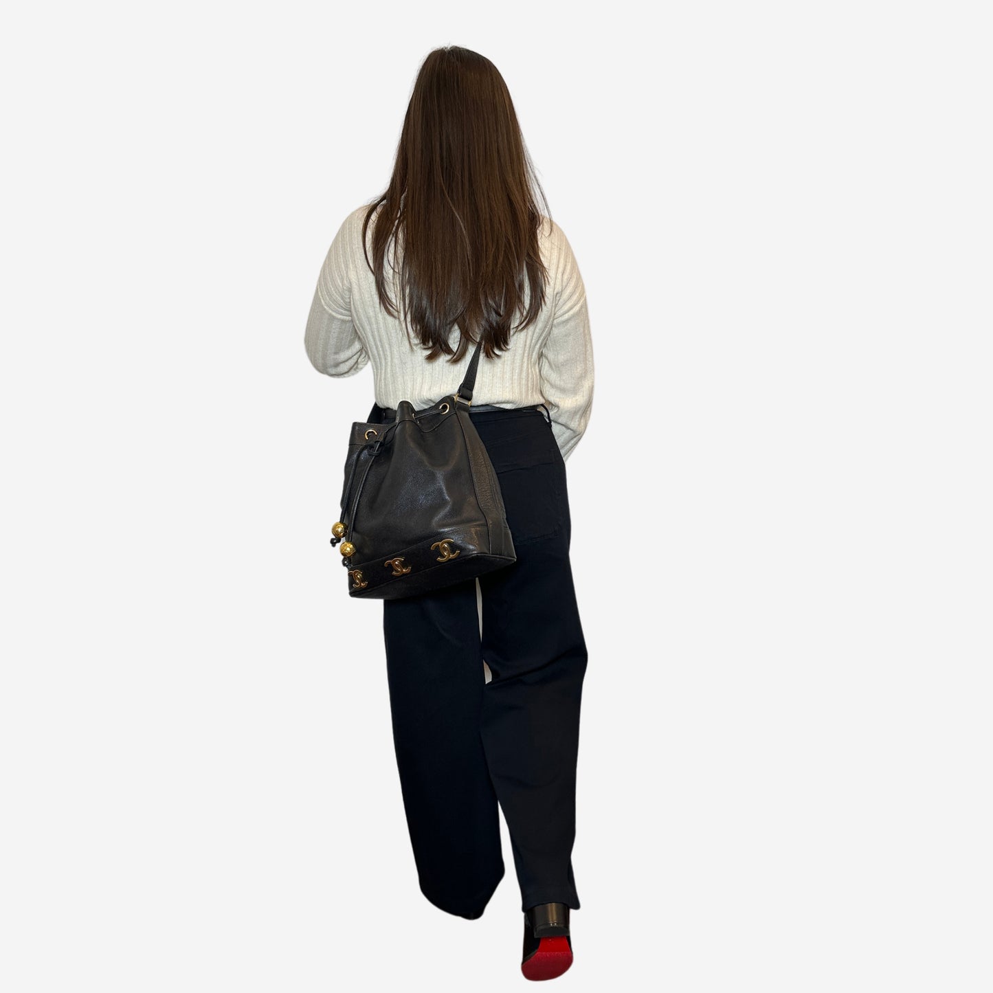 Chanel Black Caviar Bucket Bag