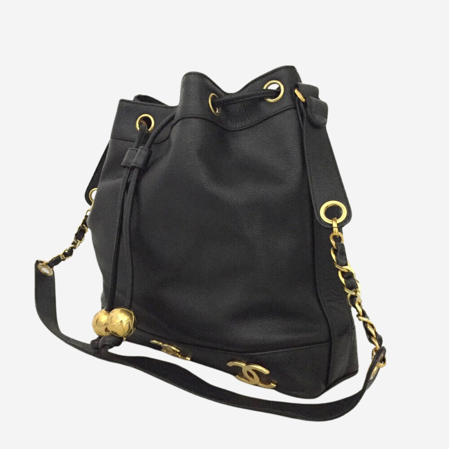 Chanel Black Caviar Bucket Bag