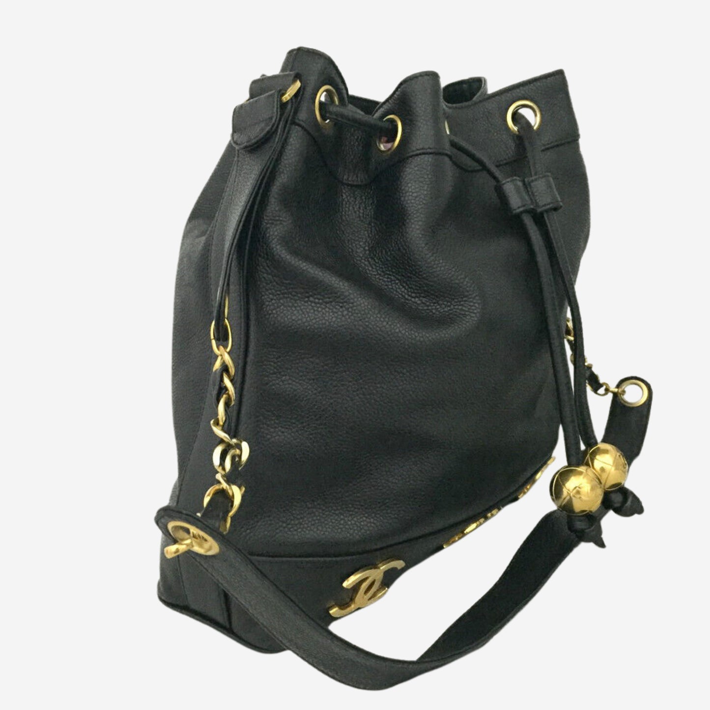 Chanel Black Caviar Bucket Bag