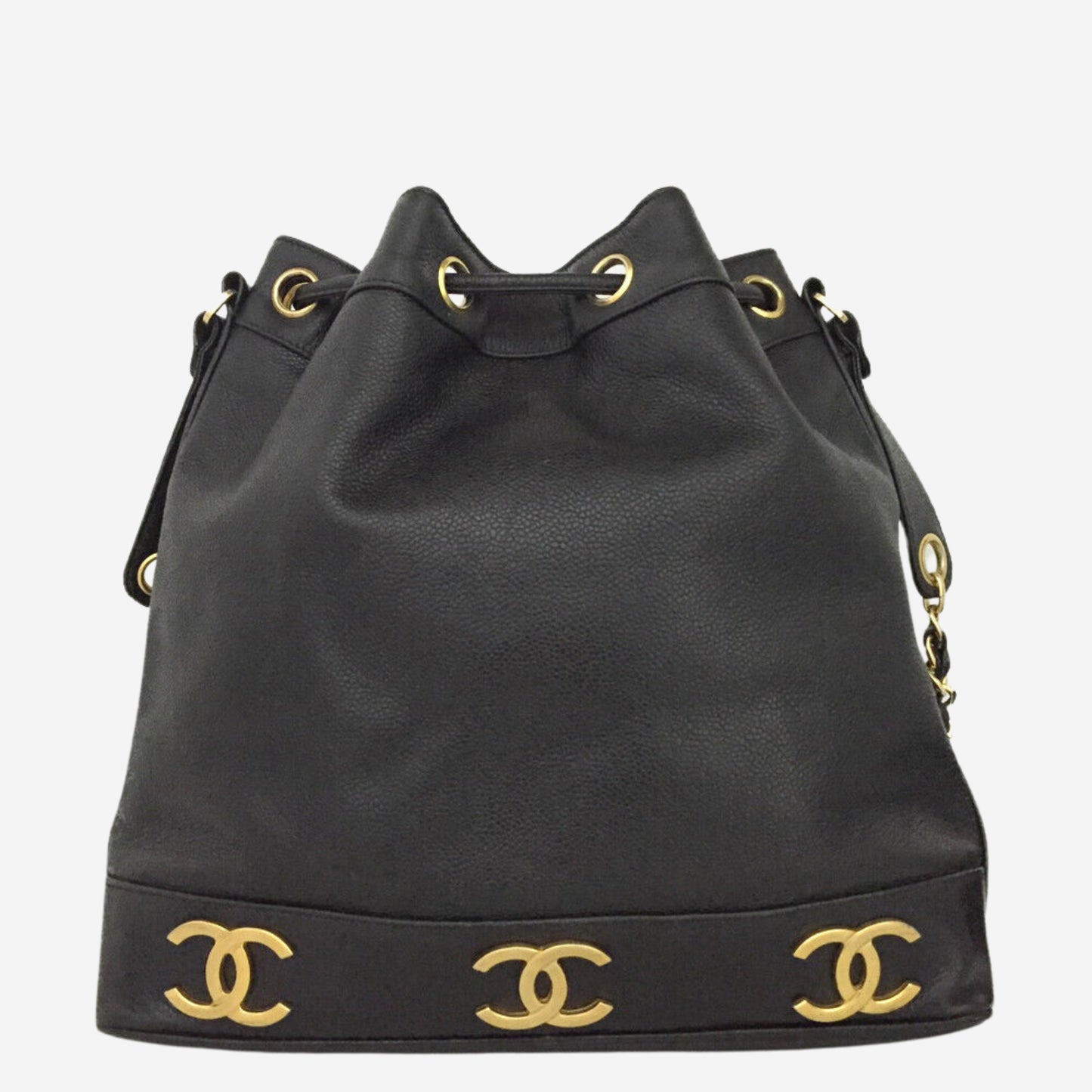 Chanel Black Caviar Bucket Bag
