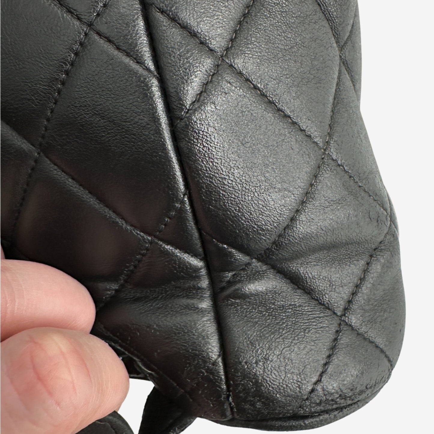 Chanel Black Lambskin Duma Quilted Mini Backpack
