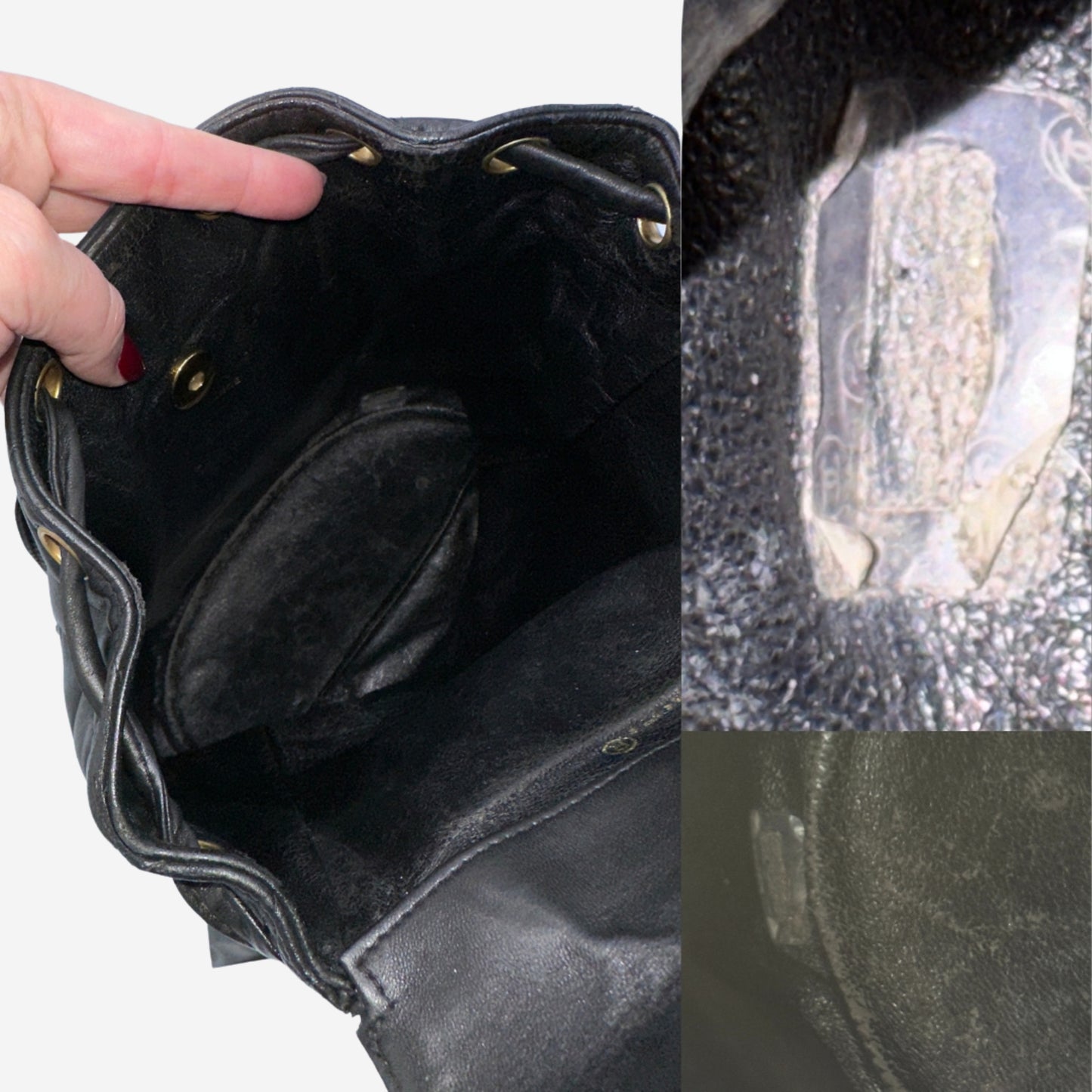 Chanel Black Lambskin Duma Quilted Mini Backpack