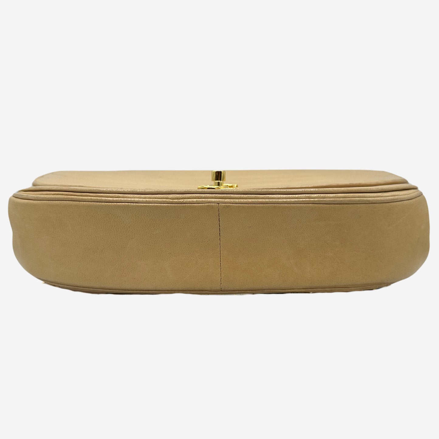 Chanel Beige Lambskin Halfmoon
