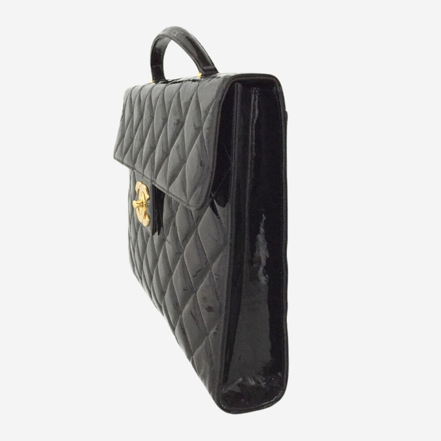 Chanel Patent Leather Brief Case
