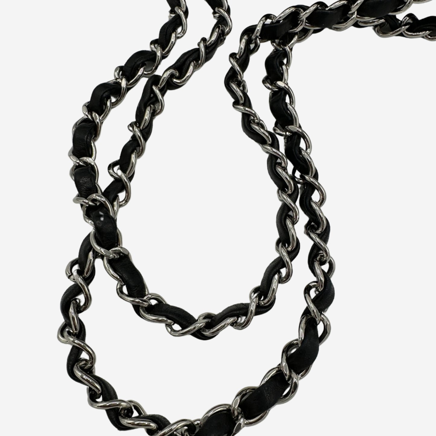 Chanel Medium Double Flap Black Lambskin with Silver Hardware
