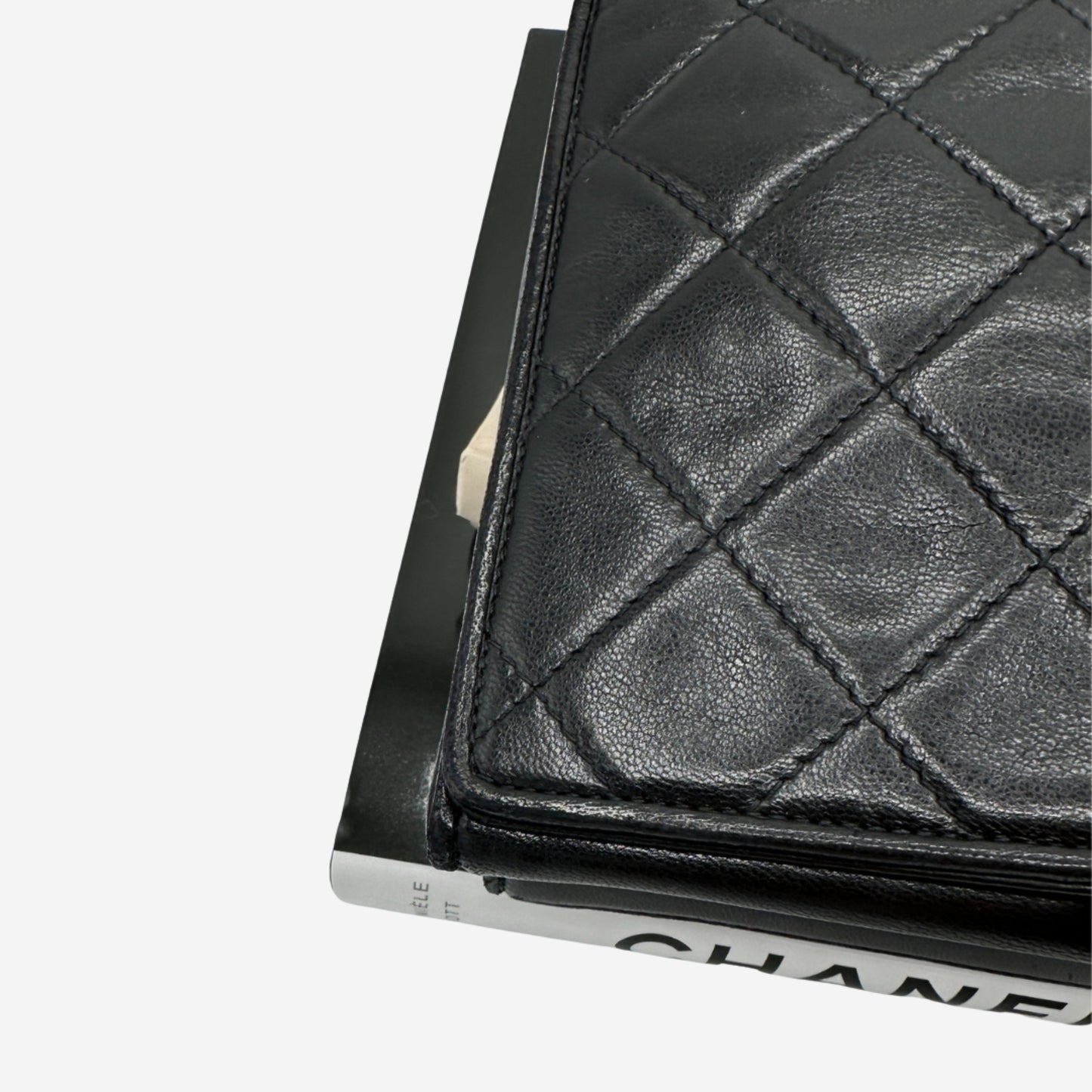 Chanel Black Lambskin Full Flap Shoulder Bag