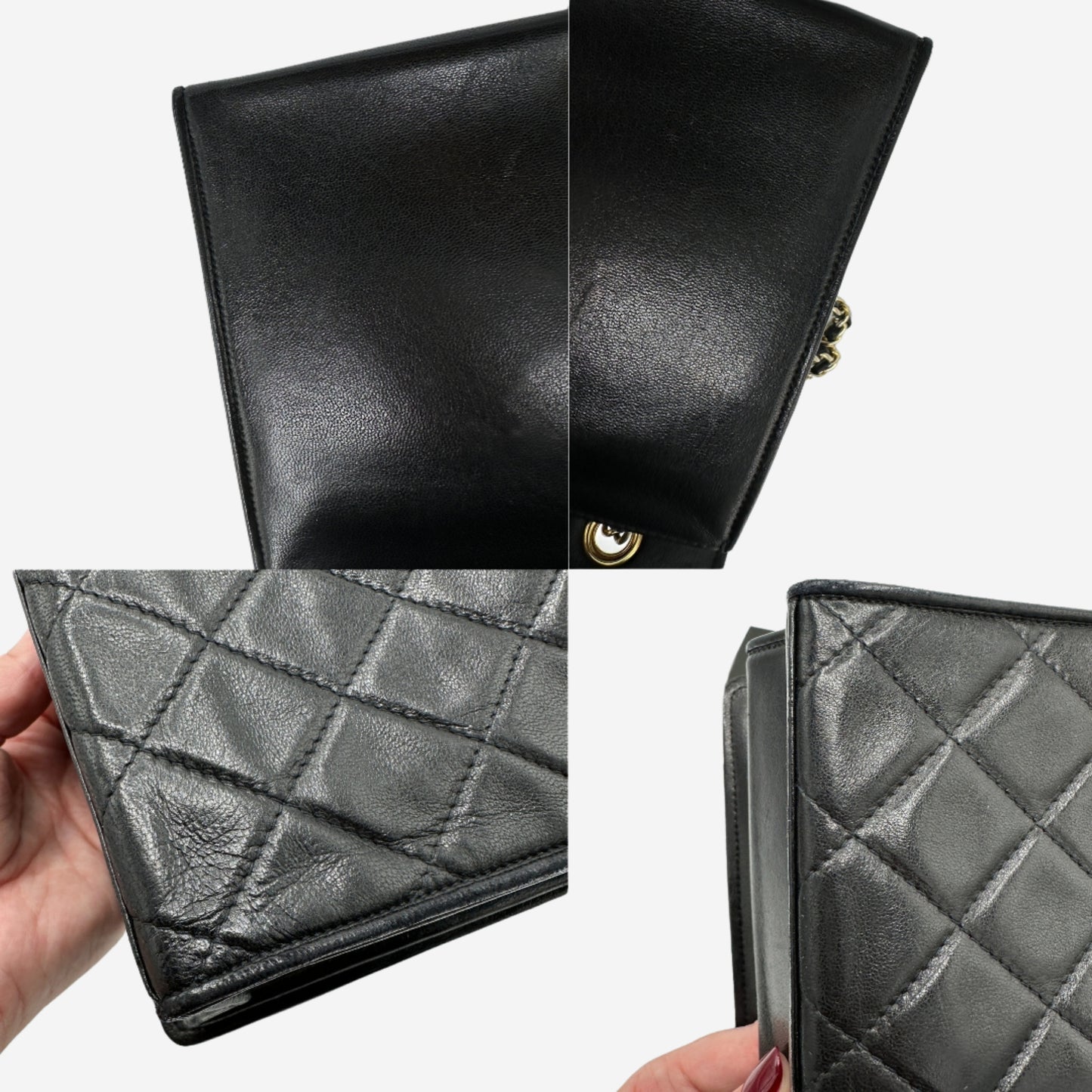 Chanel Black Lambskin Full Flap Shoulder Bag