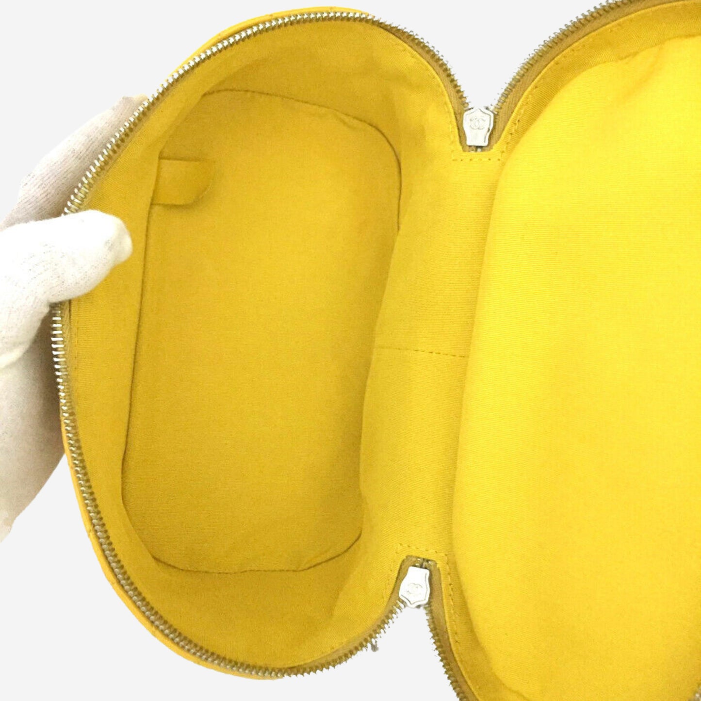 Chanel Yellow Leather and PVC Mini Backpack