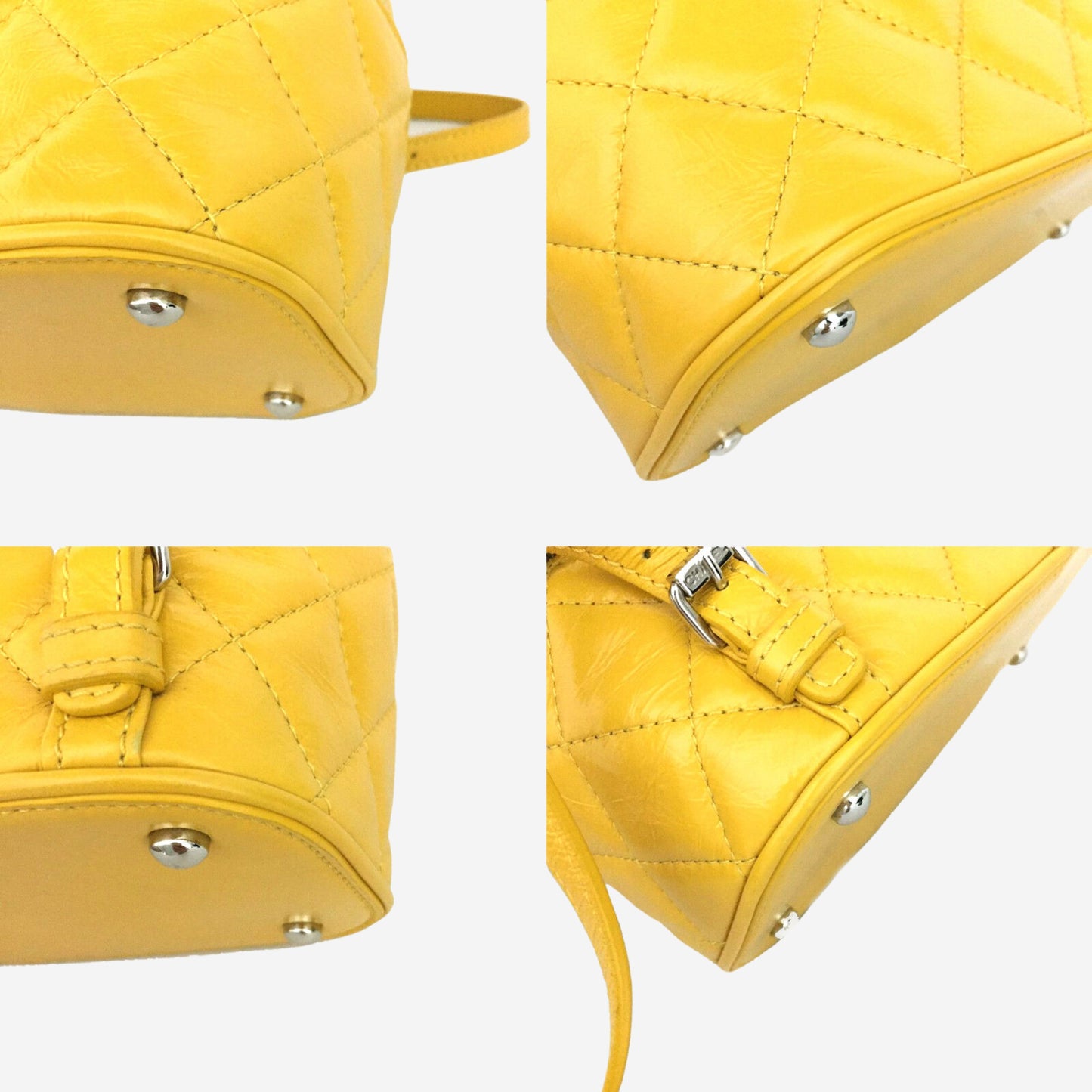 Chanel Yellow Leather and PVC Mini Backpack