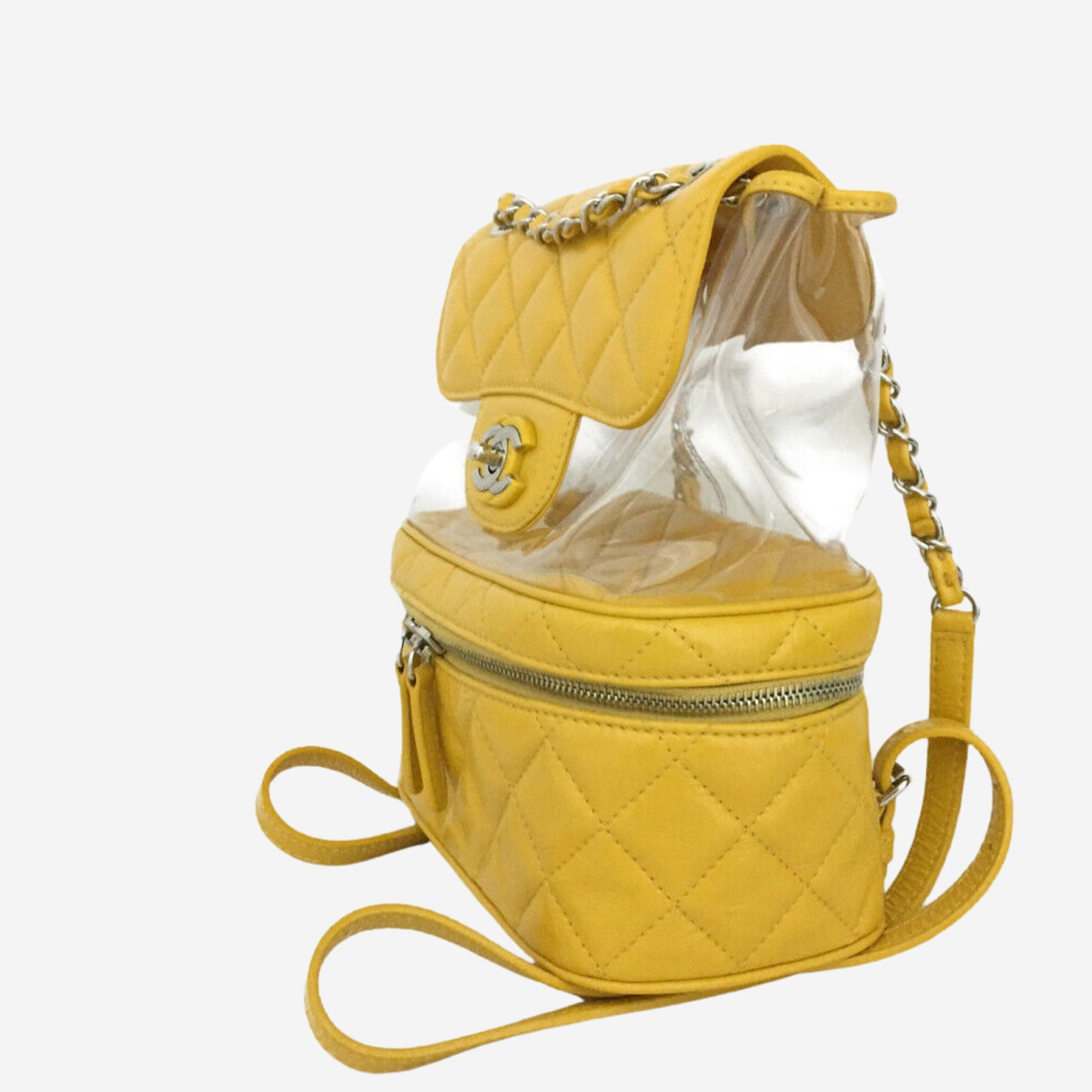 Chanel Yellow Leather and PVC Mini Backpack