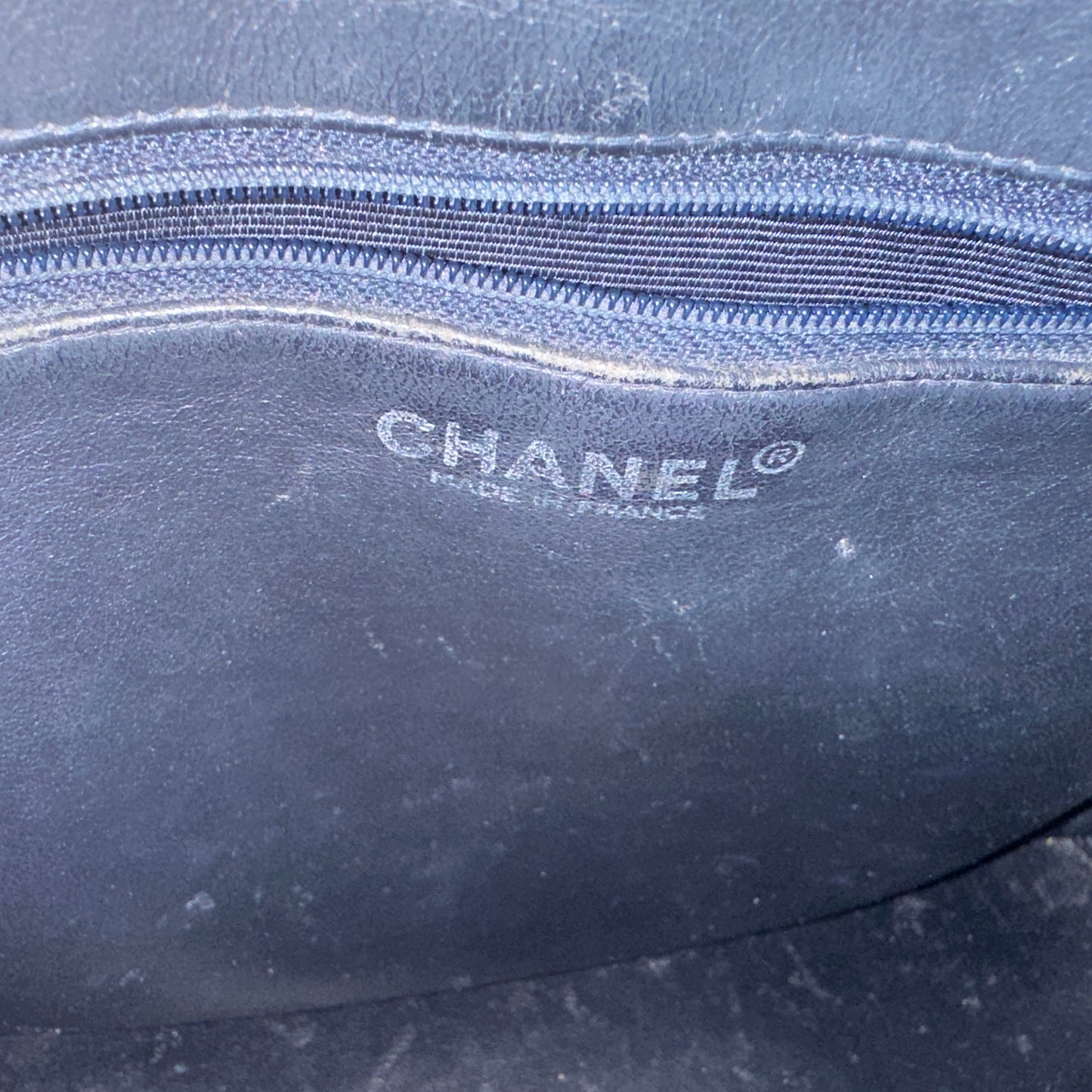 Chanel Medallion Tote Quilted Caviar Dark Navy With Silver Hardware