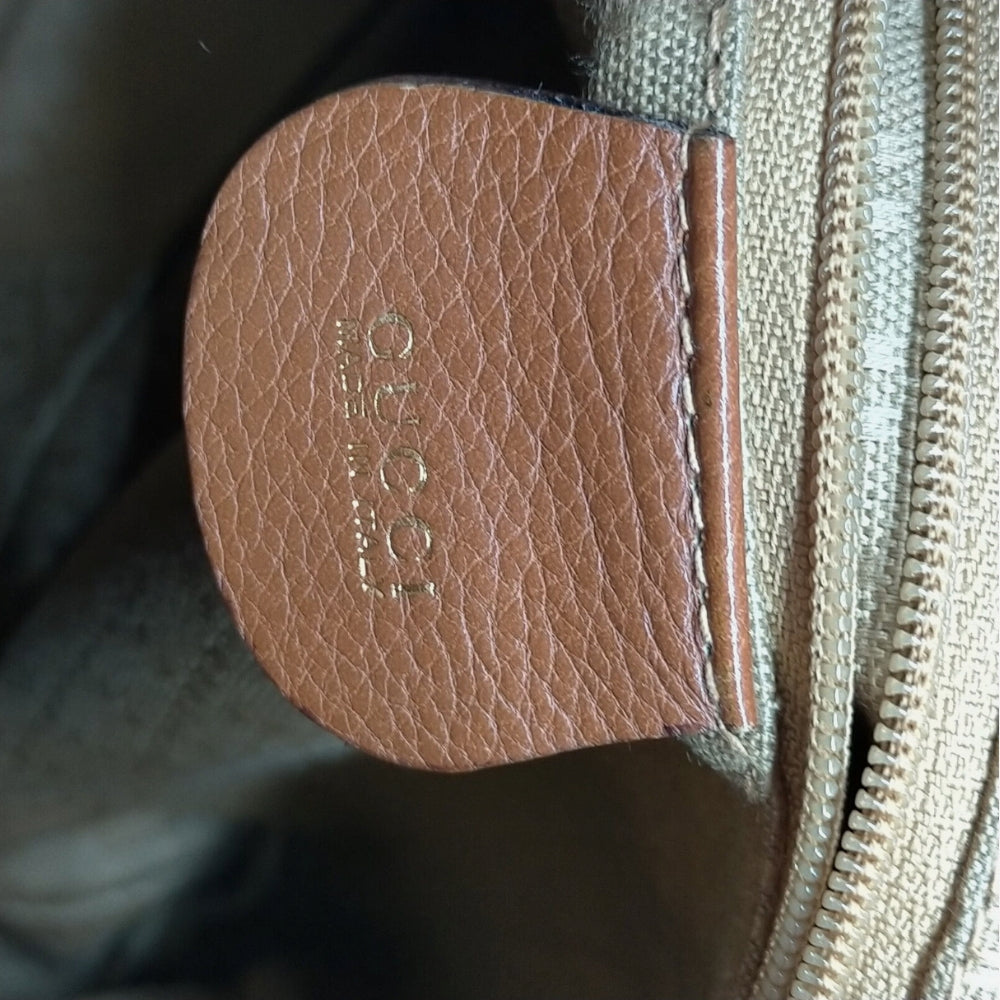 Gucci Brown Leather Bamboo Mini Backpack