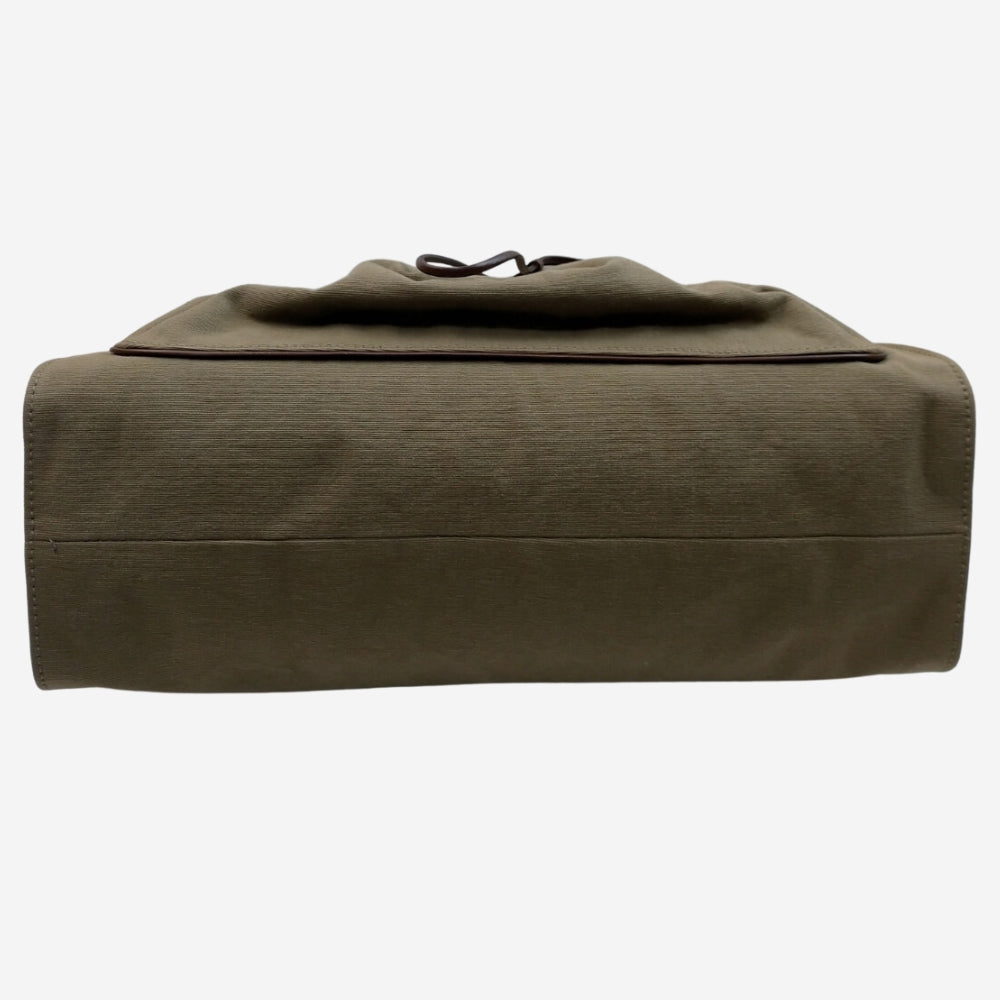 Gucci Olive Bamboo Canvas Tote