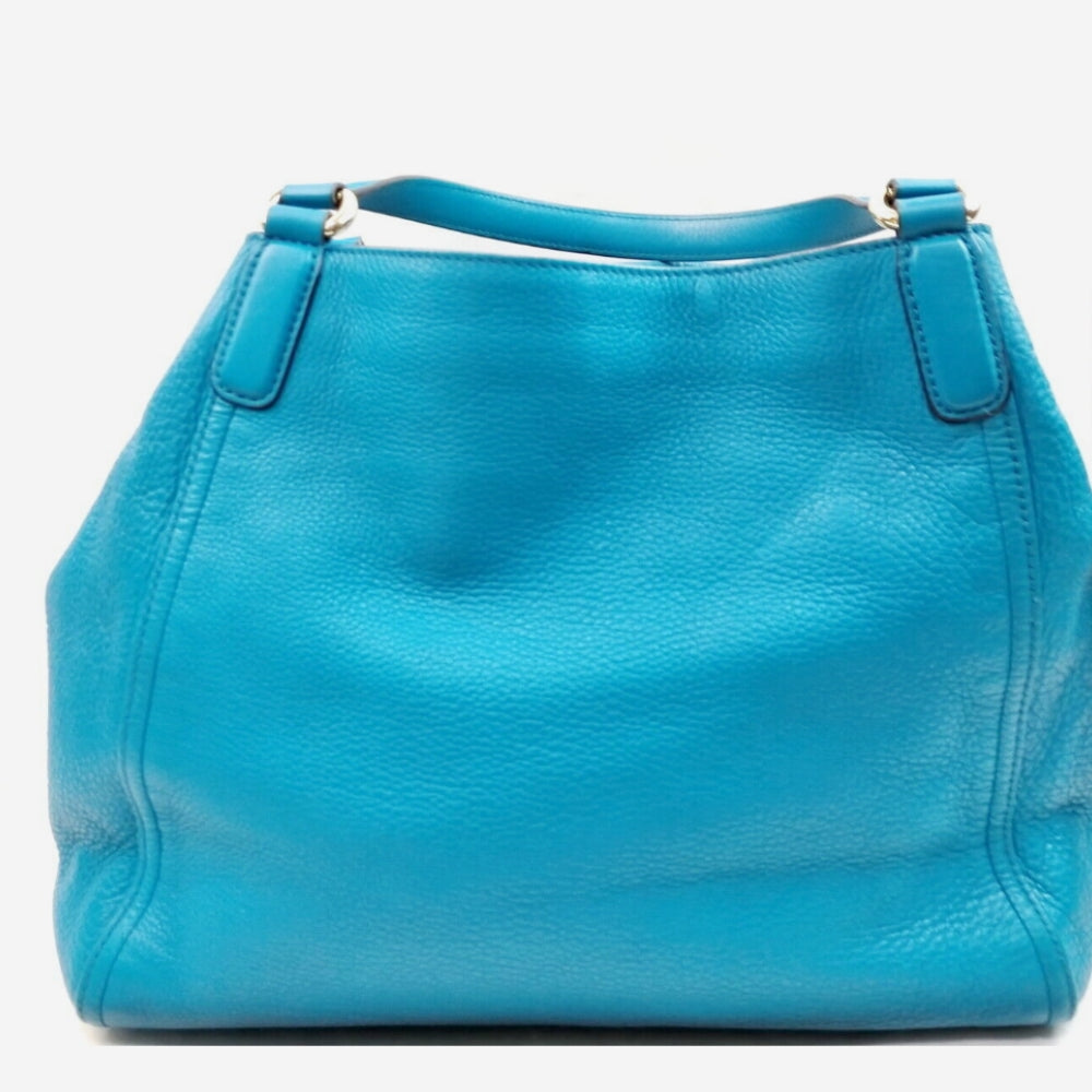 Gucci Teal / Turquoise Pebbled Calfskin Soho Shoulder Bag