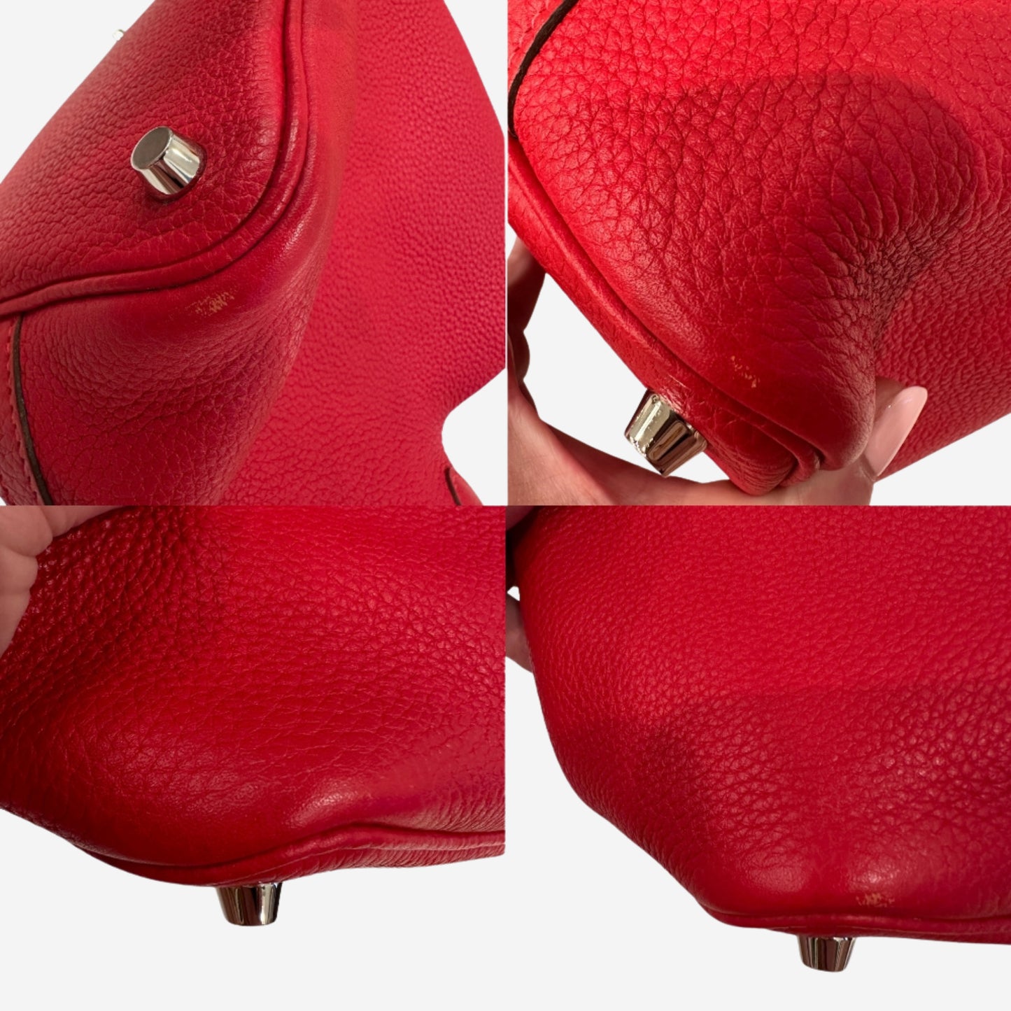 Hermes Red Picotin Lock 18