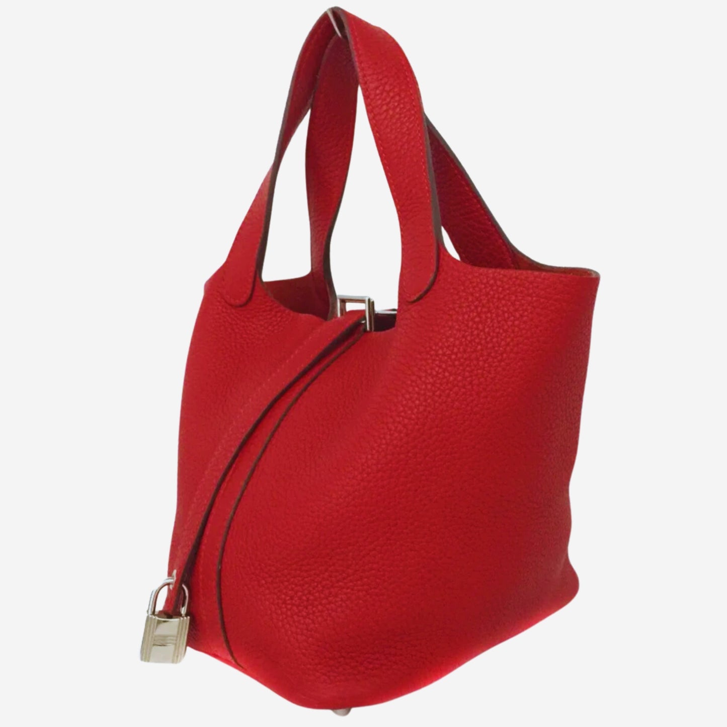 Hermes Red Picotin Lock 18