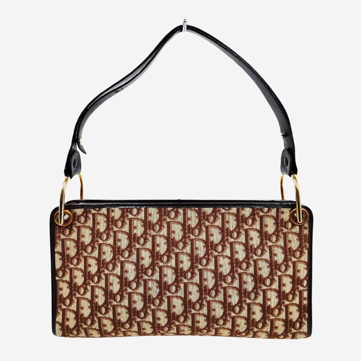 Christian Dior Brown Monogram Trotter Shoulder Bag