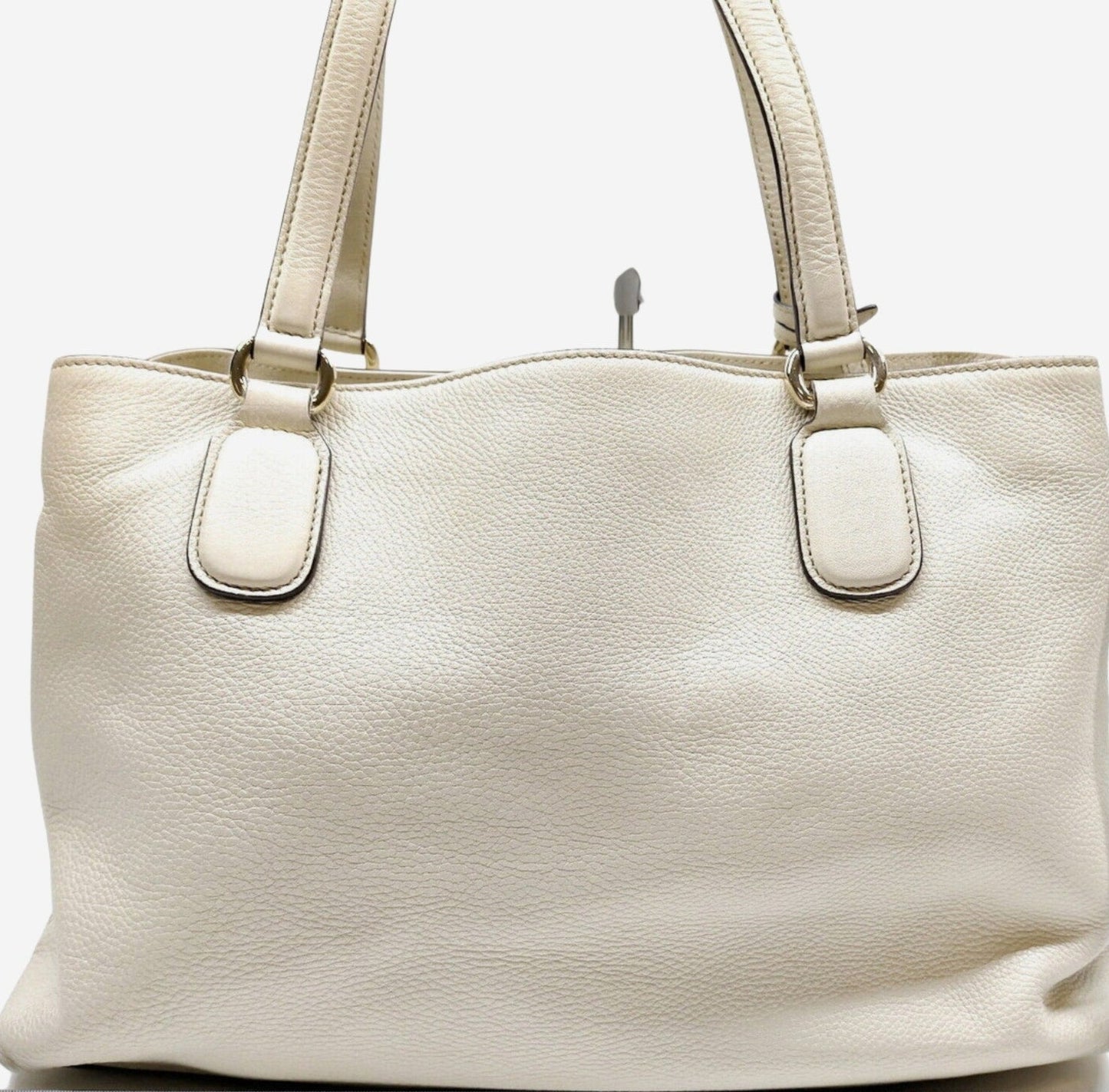 Gucci Cream/Ivory Pebbled Calfskin Soho Shoulder Bag