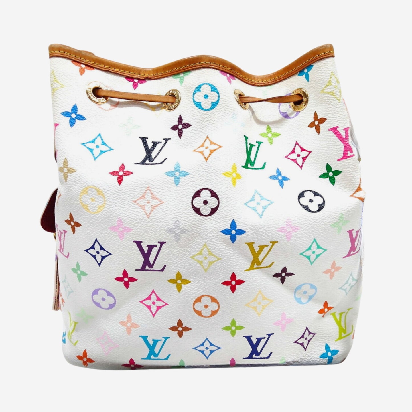 Louis Vuitton White Murakami Multicolor Petit Noe Bucket Bag