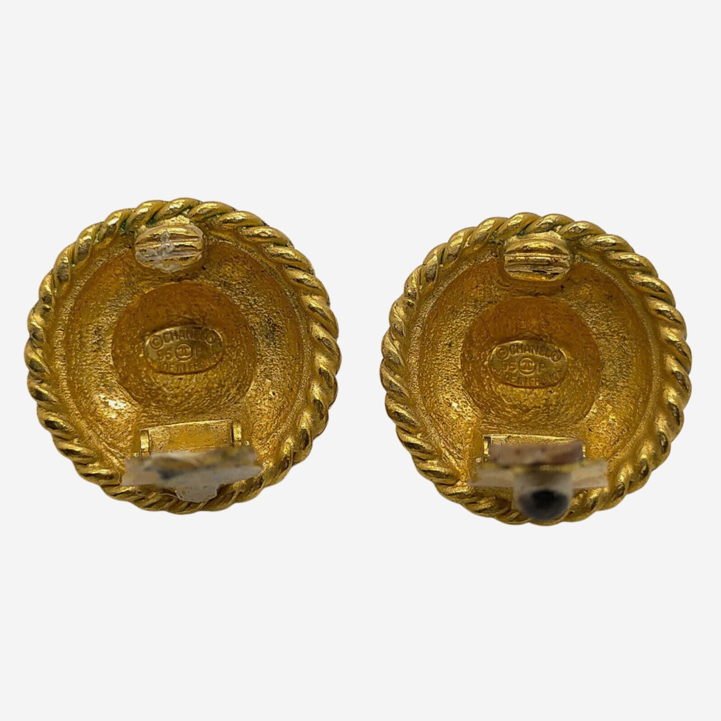 Chanel 24k Gold-Plated Clip-on Earrings