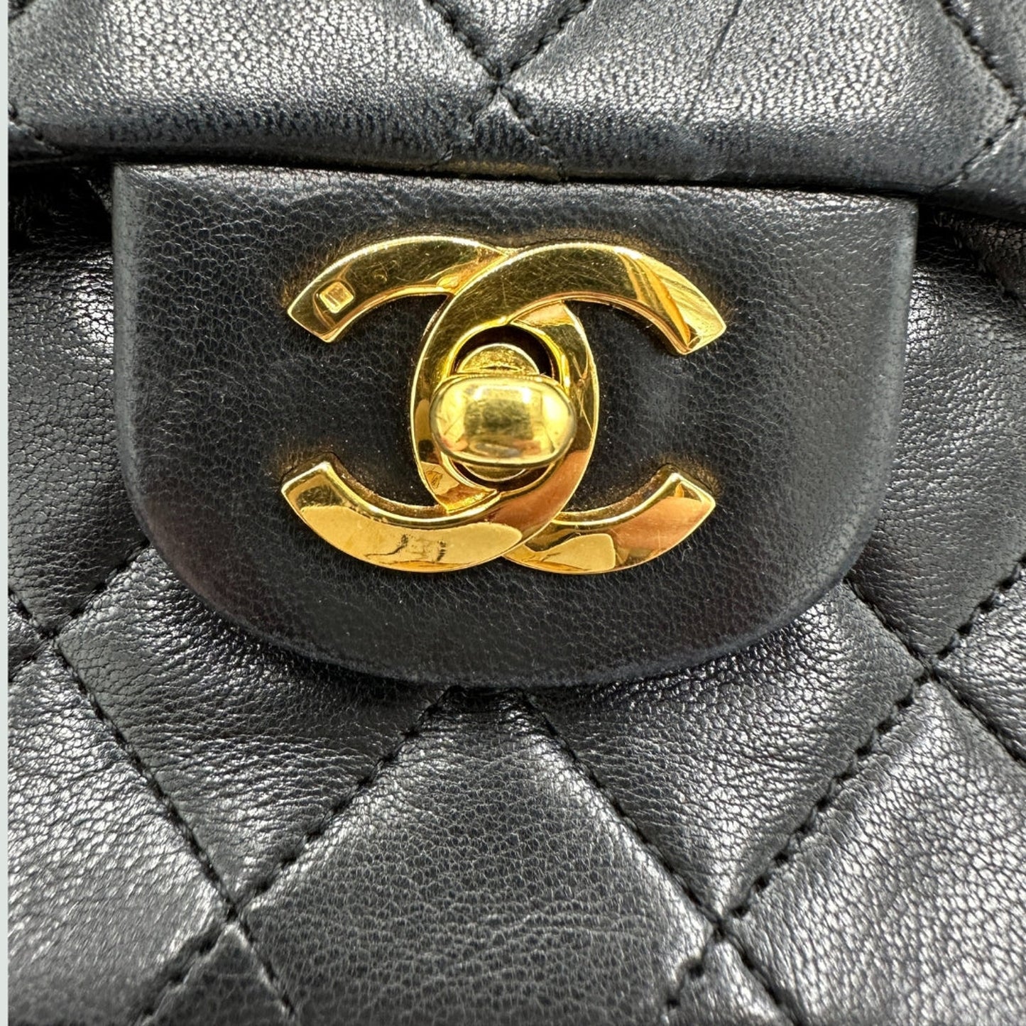 Chanel Black Medium Lambskin Classic Double Flap