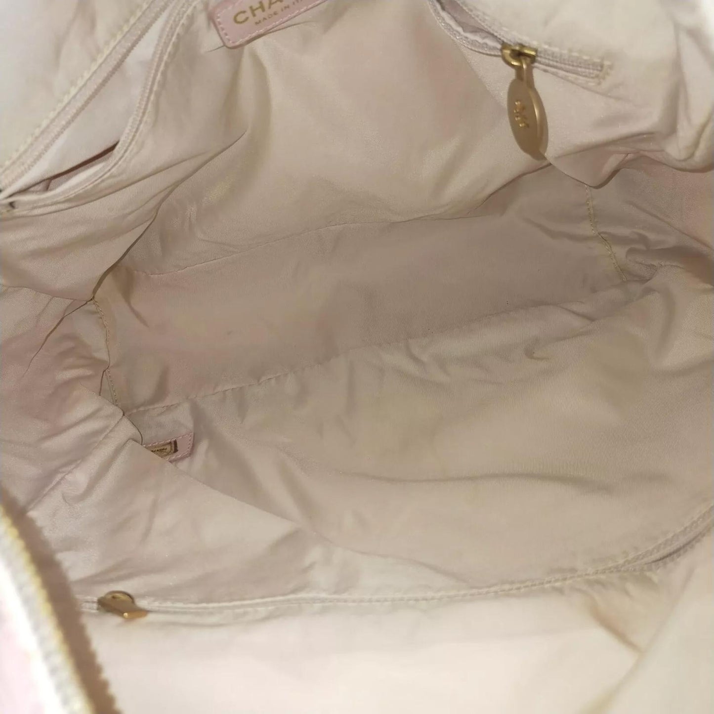 Chanel Pink Nylon Travel Line Tote Bag